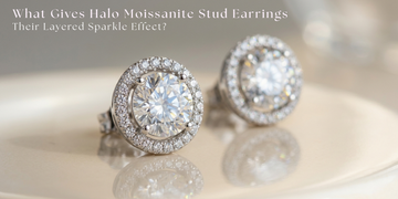 halo moissanite stud earrings