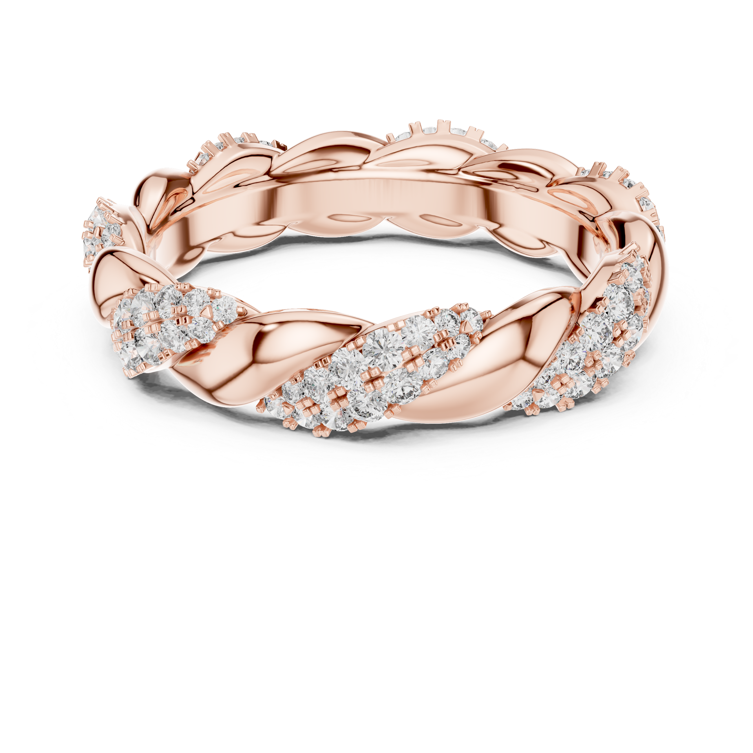 Round Cut Brilliant Moissanite VVS1 Eternity Band
