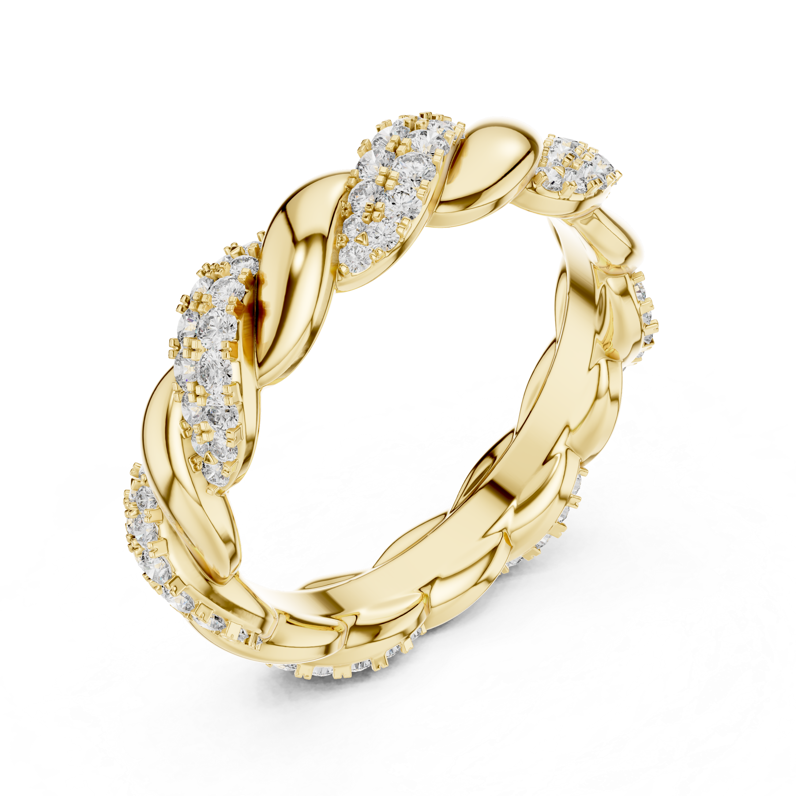 Round Cut Brilliant Moissanite VVS1 Eternity Band