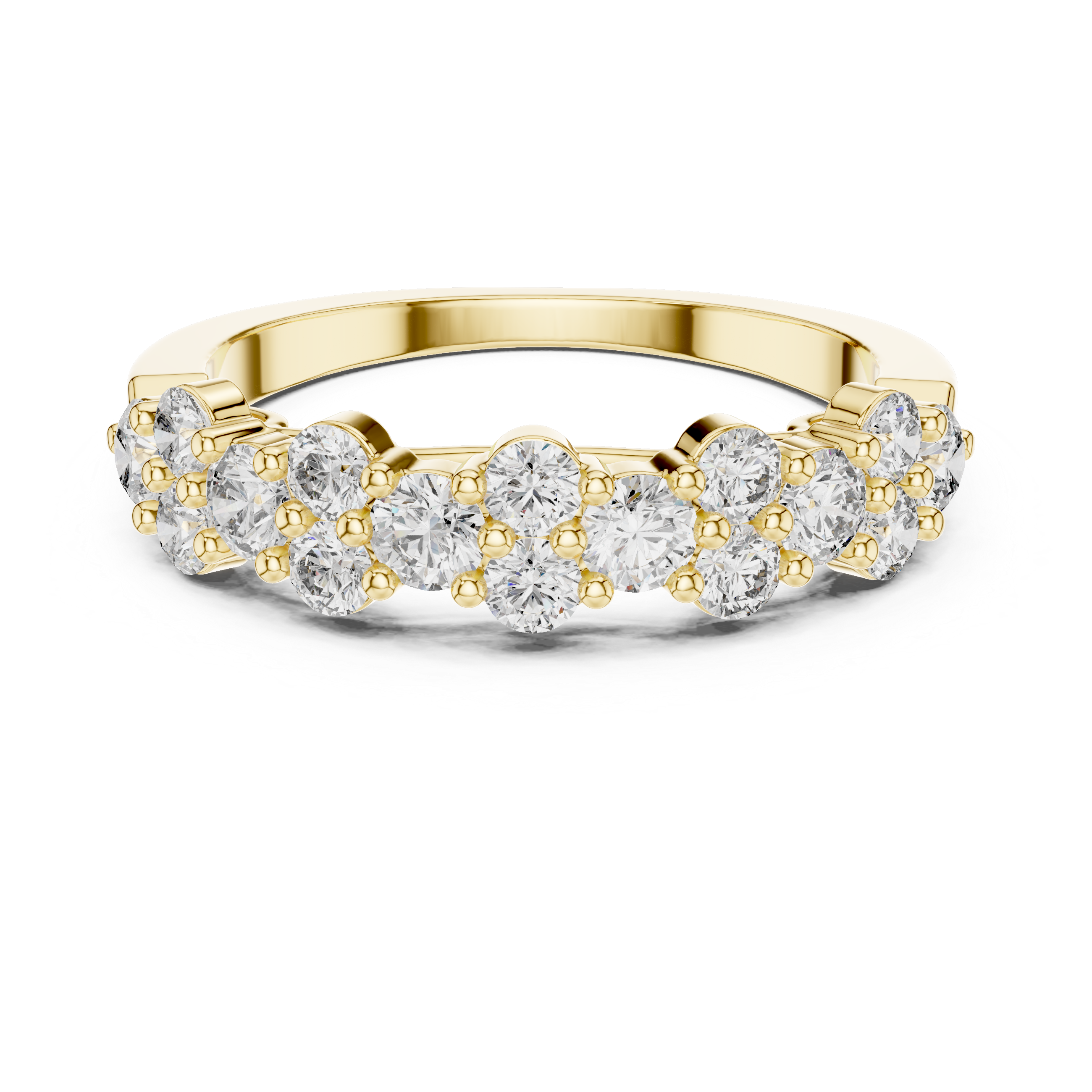 Round Cut Brilliant Moissanite VVS1 Eternity Band