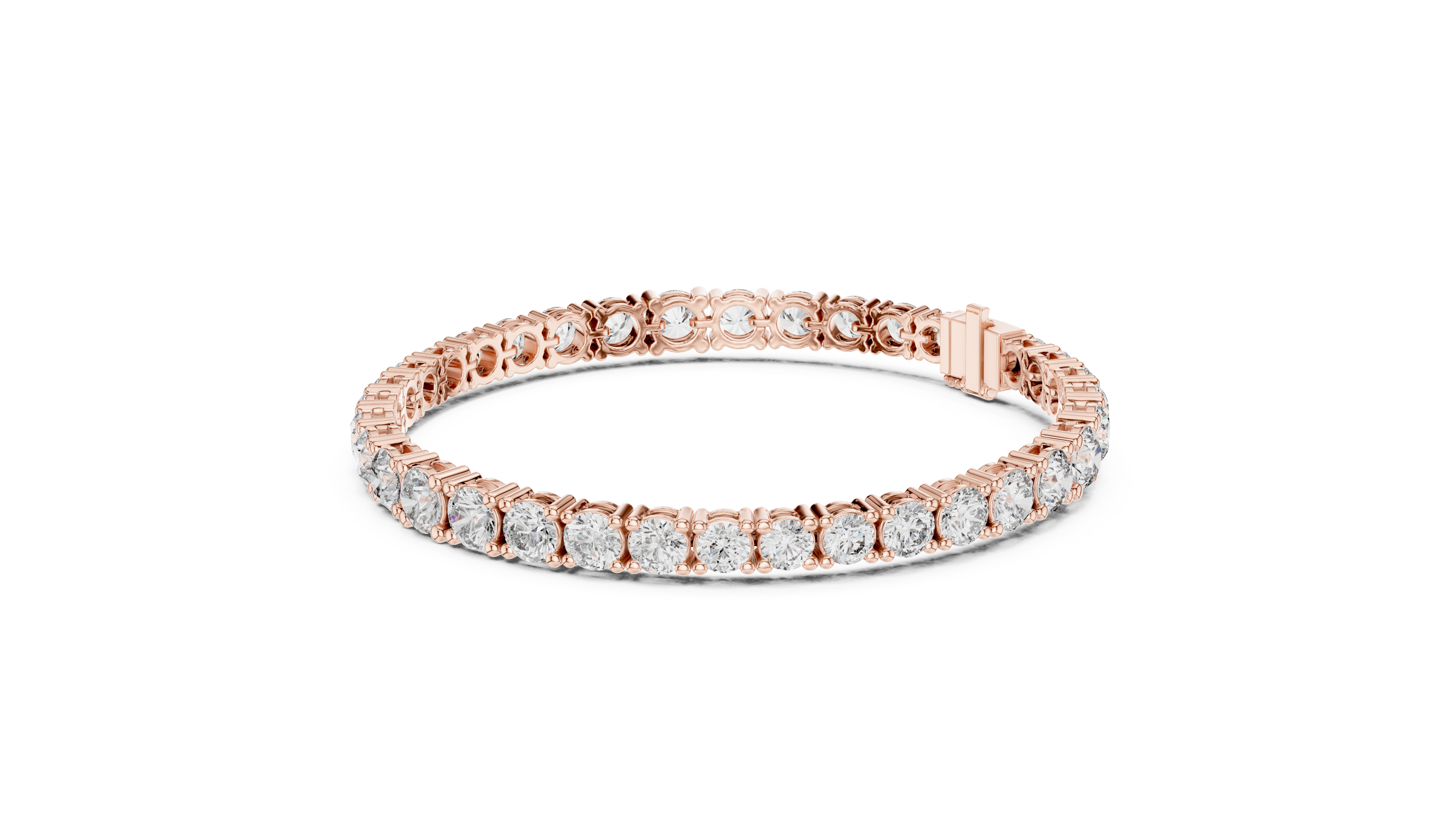Yellow Gold Round-Cut Moissanite Tennis Bracelet – Classic Prong-Set Stone Brilliance