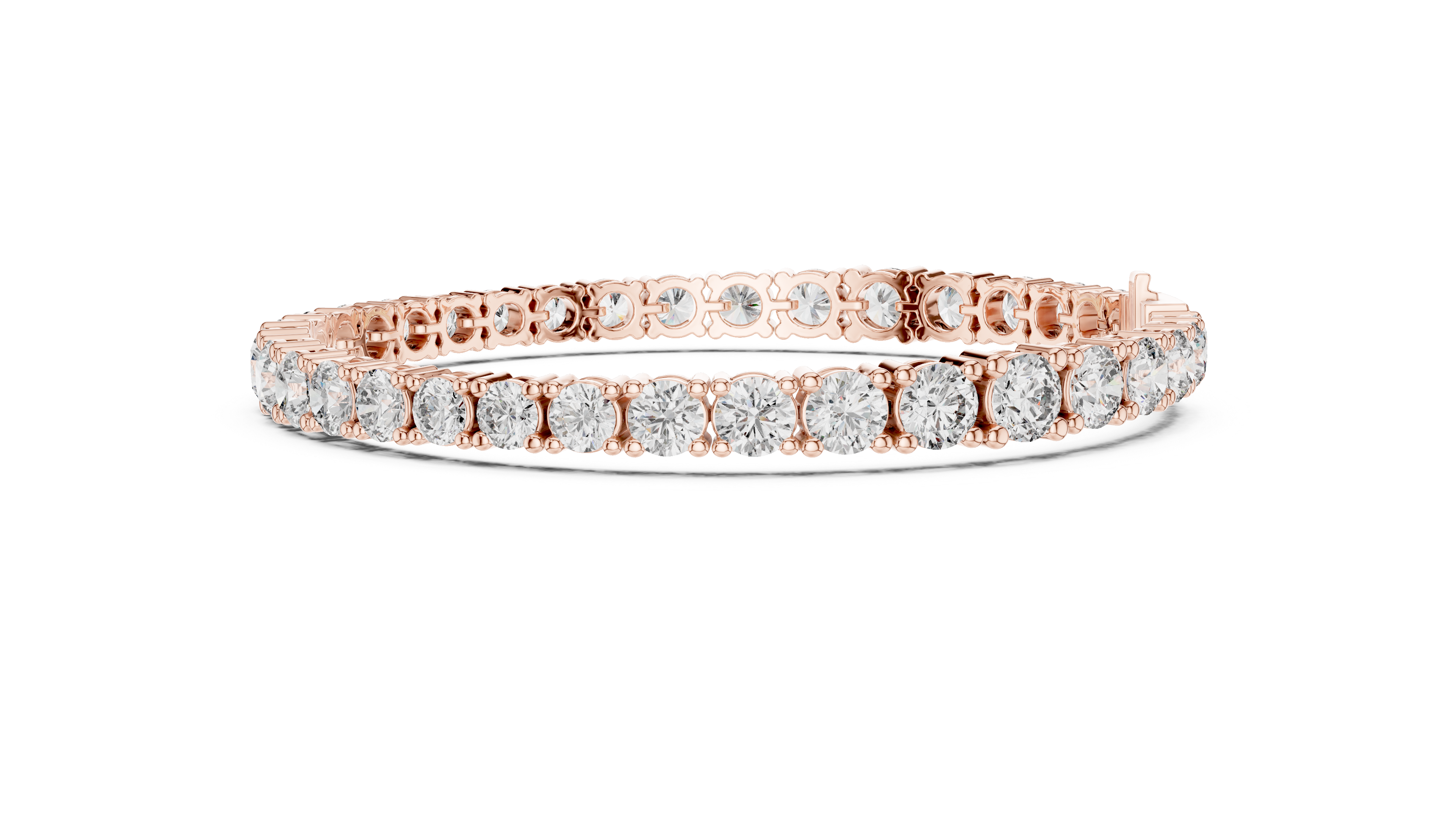 Yellow Gold Round-Cut Moissanite Tennis Bracelet – Classic Prong-Set Stone Brilliance