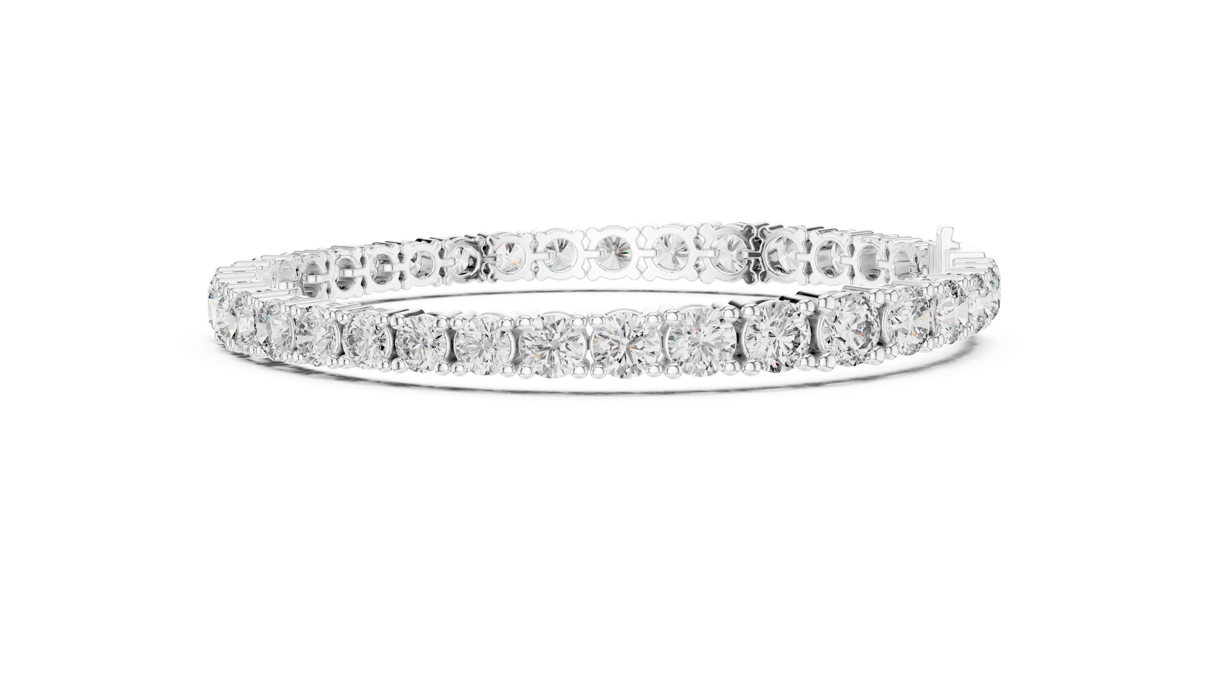 Yellow Gold Round-Cut Moissanite Tennis Bracelet – Classic Prong-Set Stone Brilliance