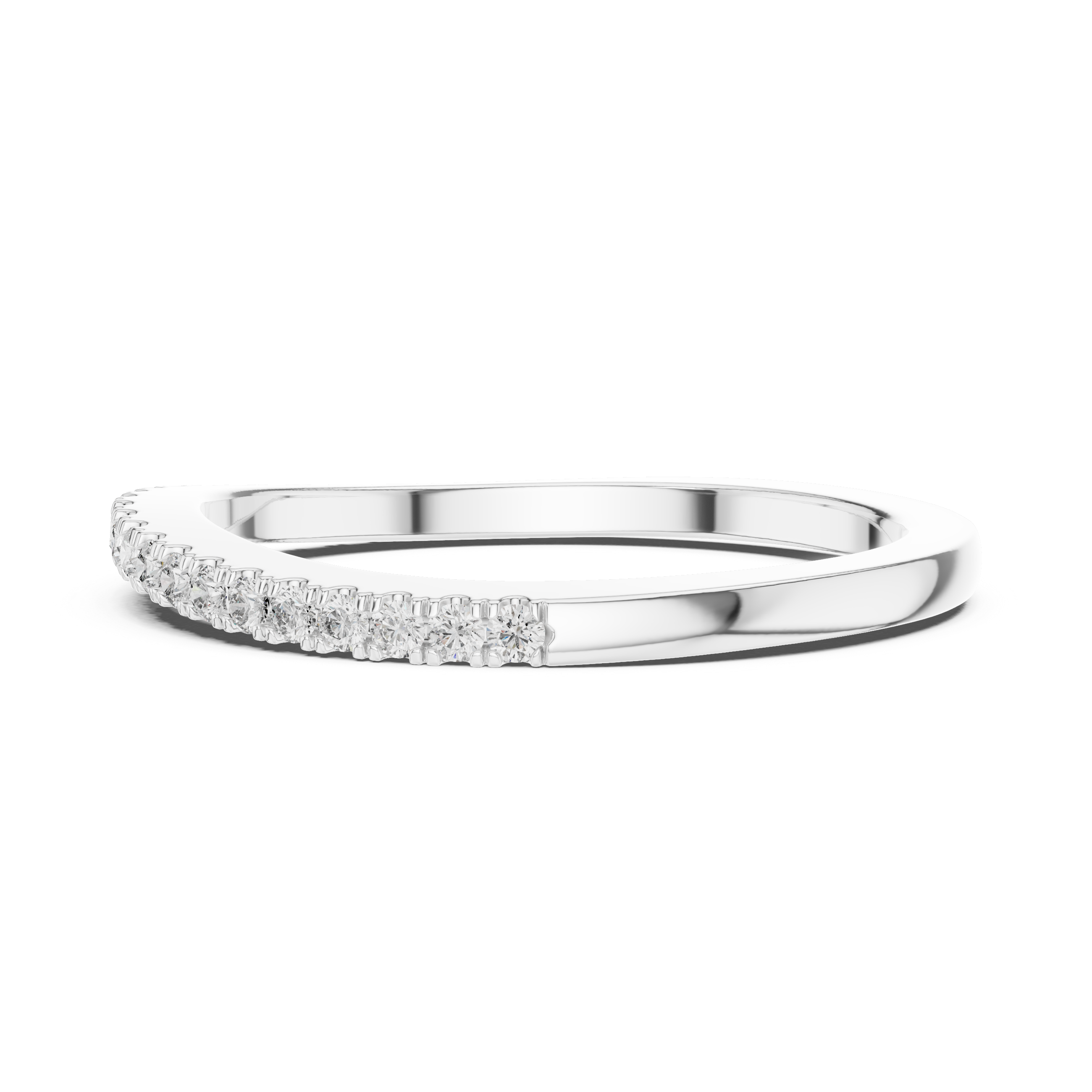 Round Cut Brilliant Moissanite VVS1 Eternity Band