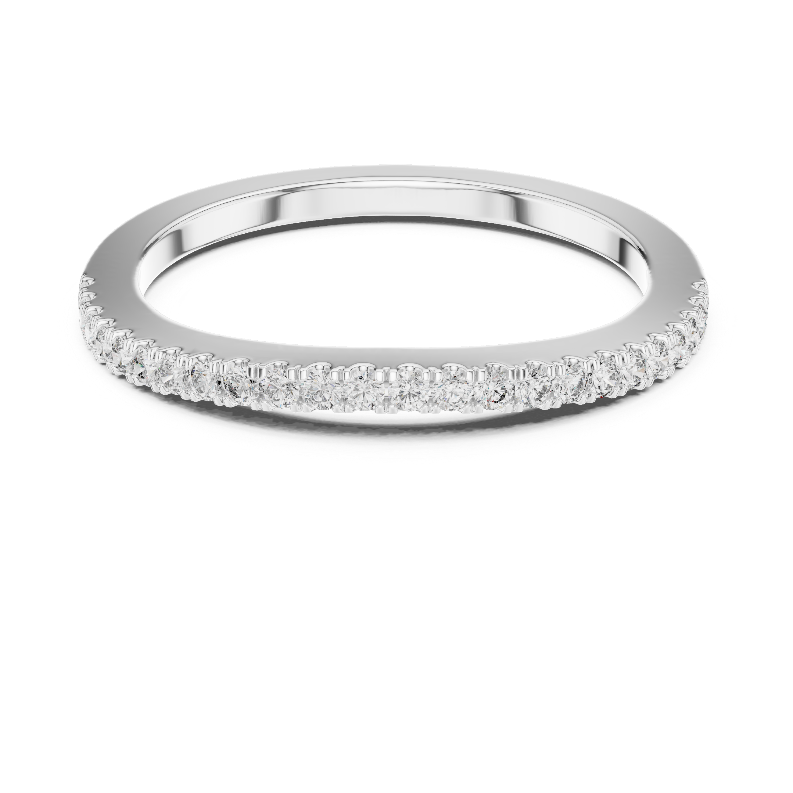 Round Cut Brilliant Moissanite VVS1 Eternity Band