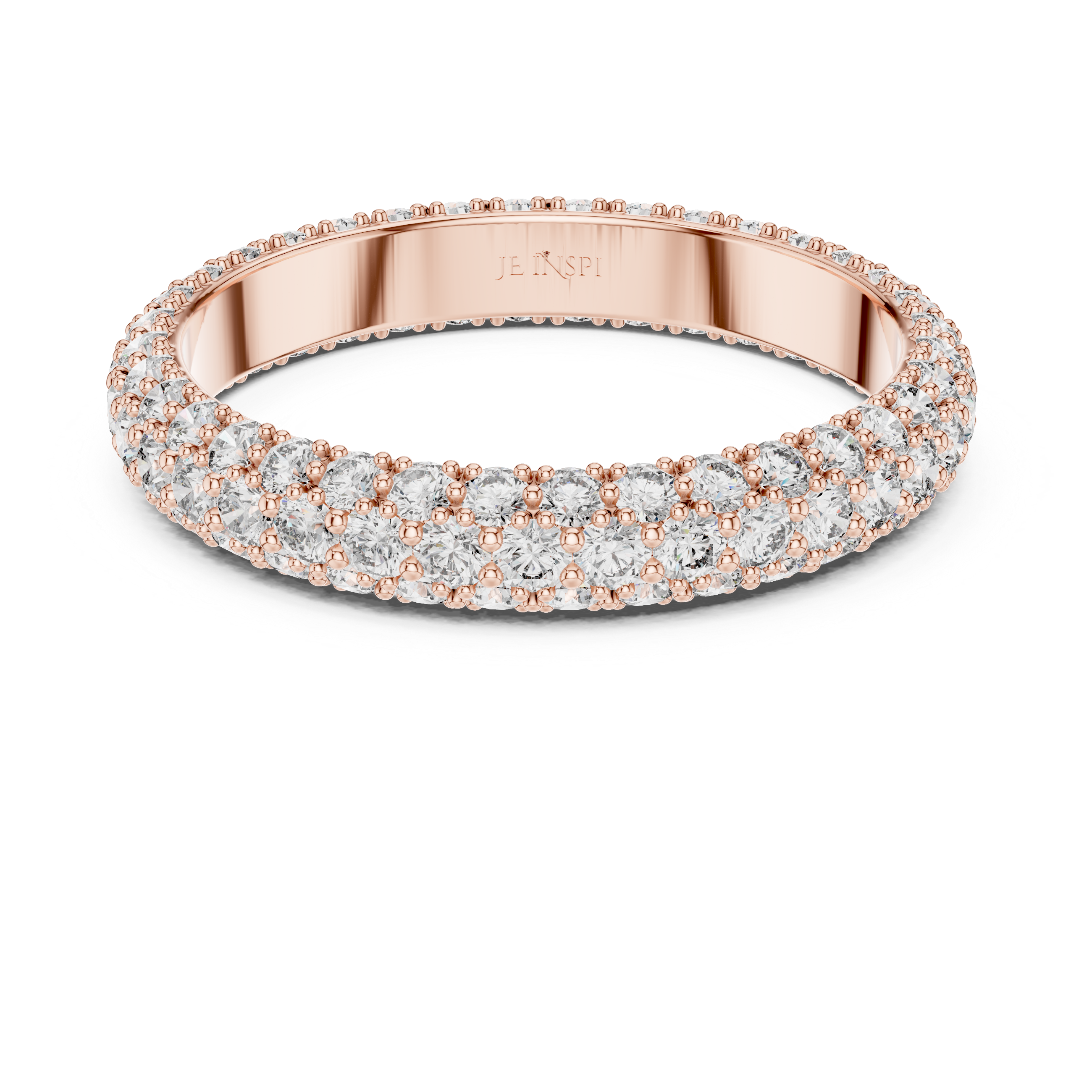 Round Cut Brilliant Moissanite VVS1 Eternity Band