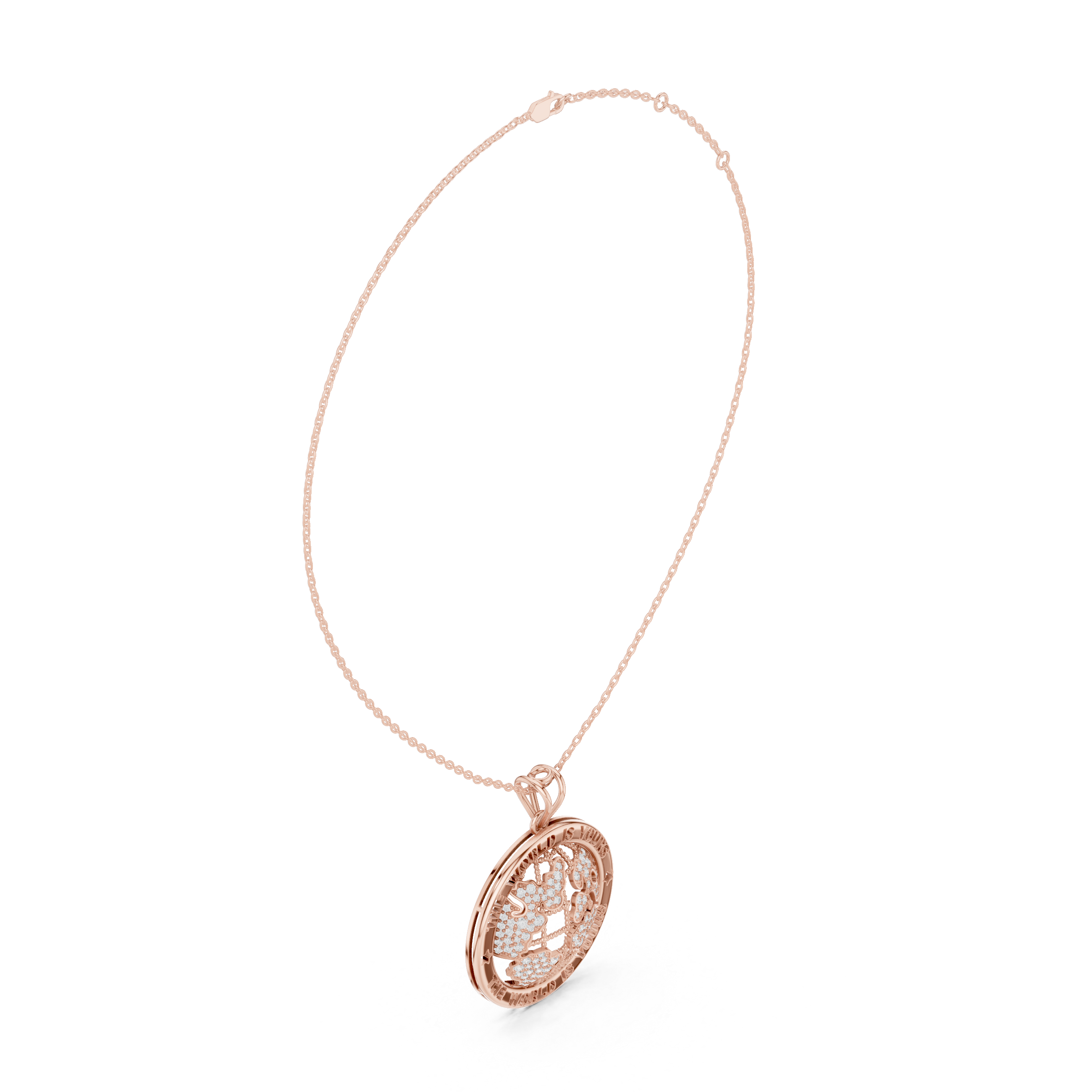 Round Luxe Zodiac Moissanite Medallion Pendant in Yellow Gold