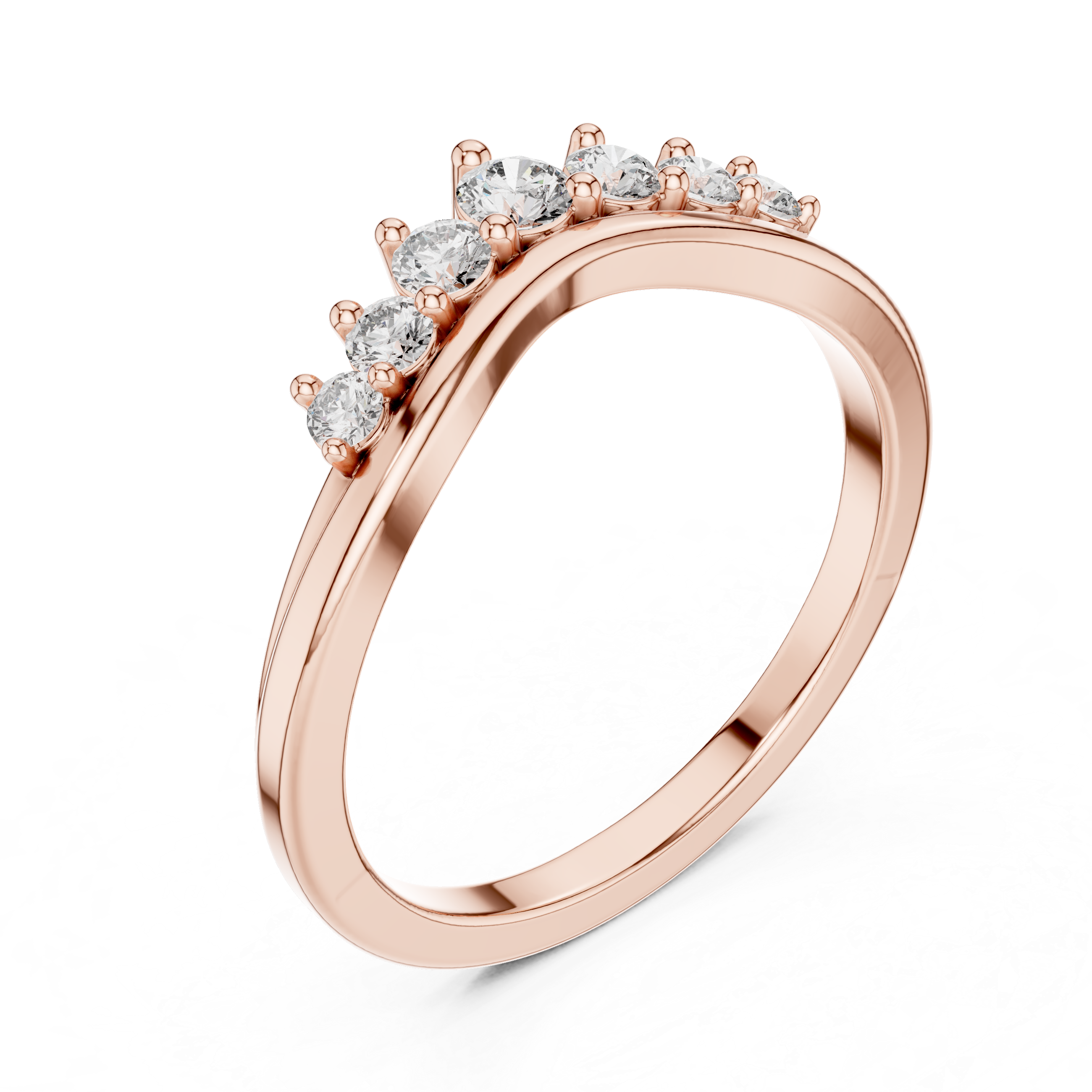 Round Cut Brilliant Moissanite VVS1 Eternity Band