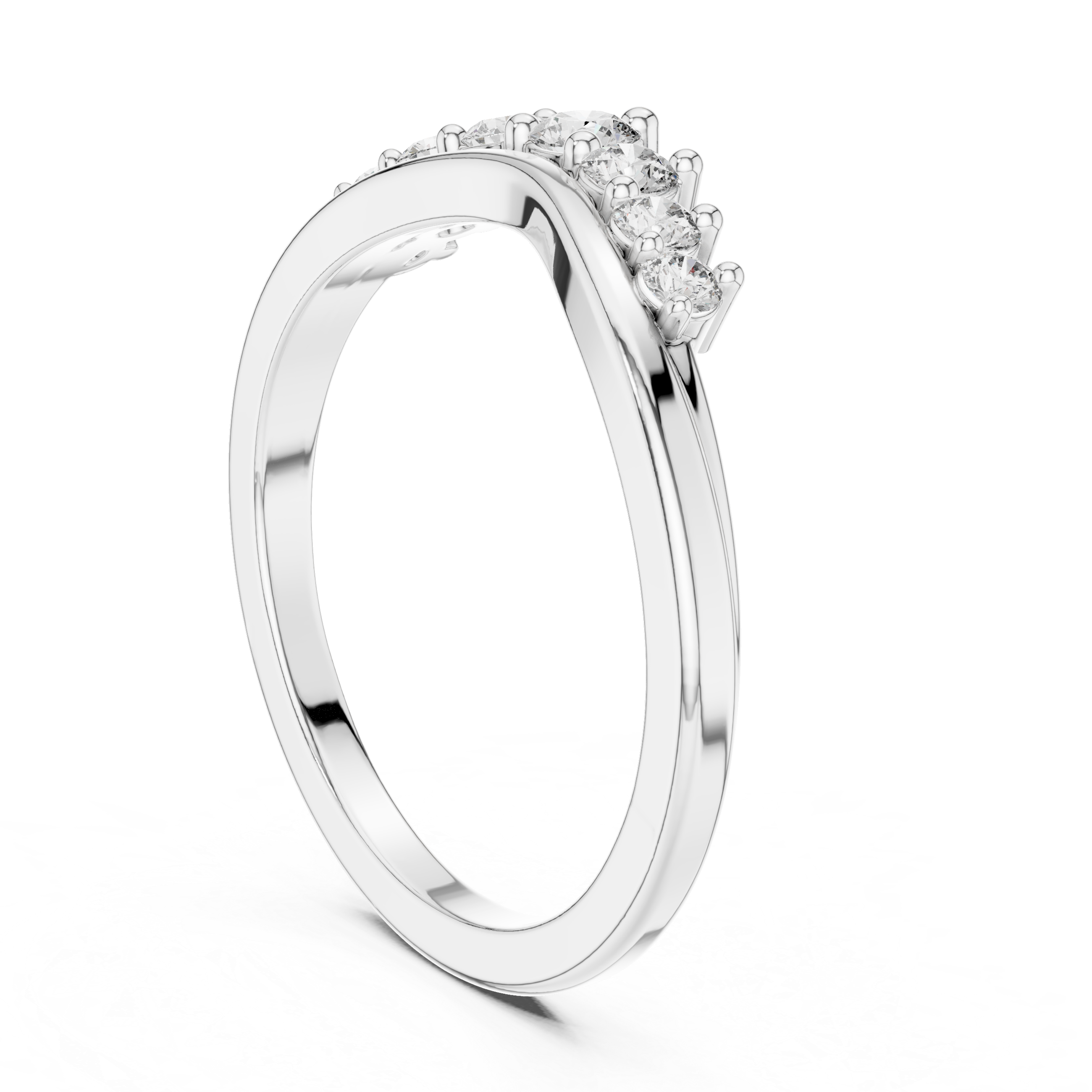 Round Cut Brilliant Moissanite VVS1 Eternity Band