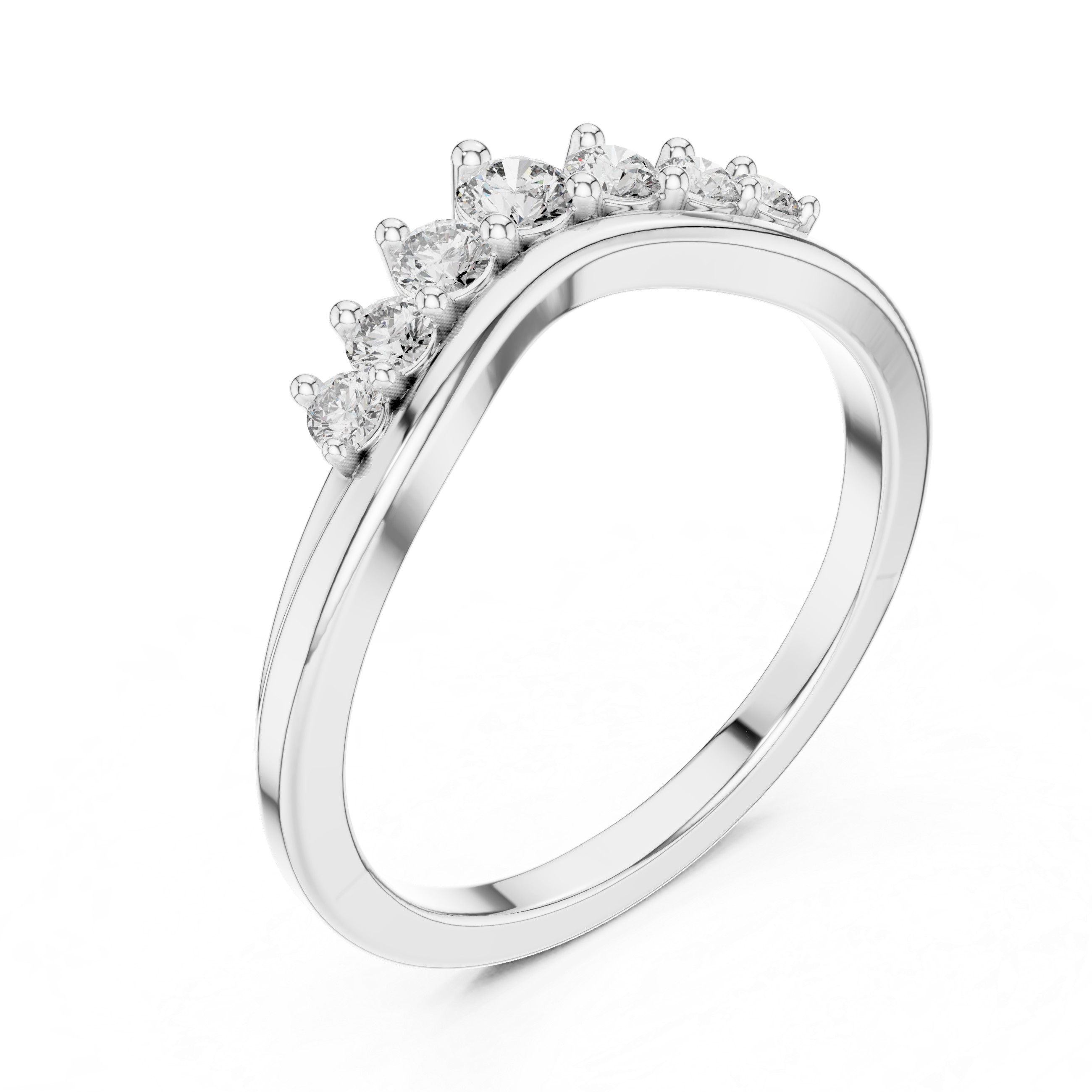 Round Cut Brilliant Moissanite VVS1 Eternity Band