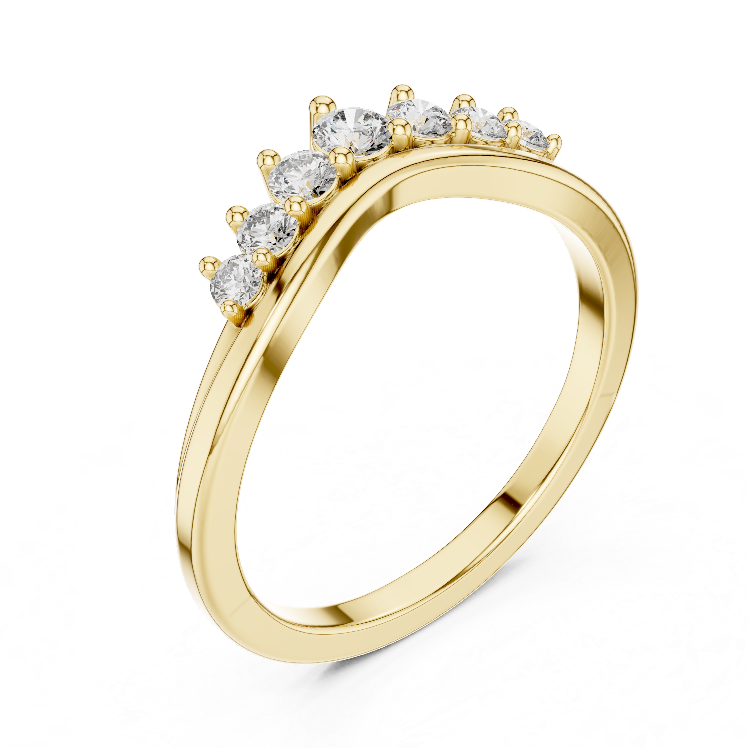 Round Cut Brilliant Moissanite VVS1 Eternity Band
