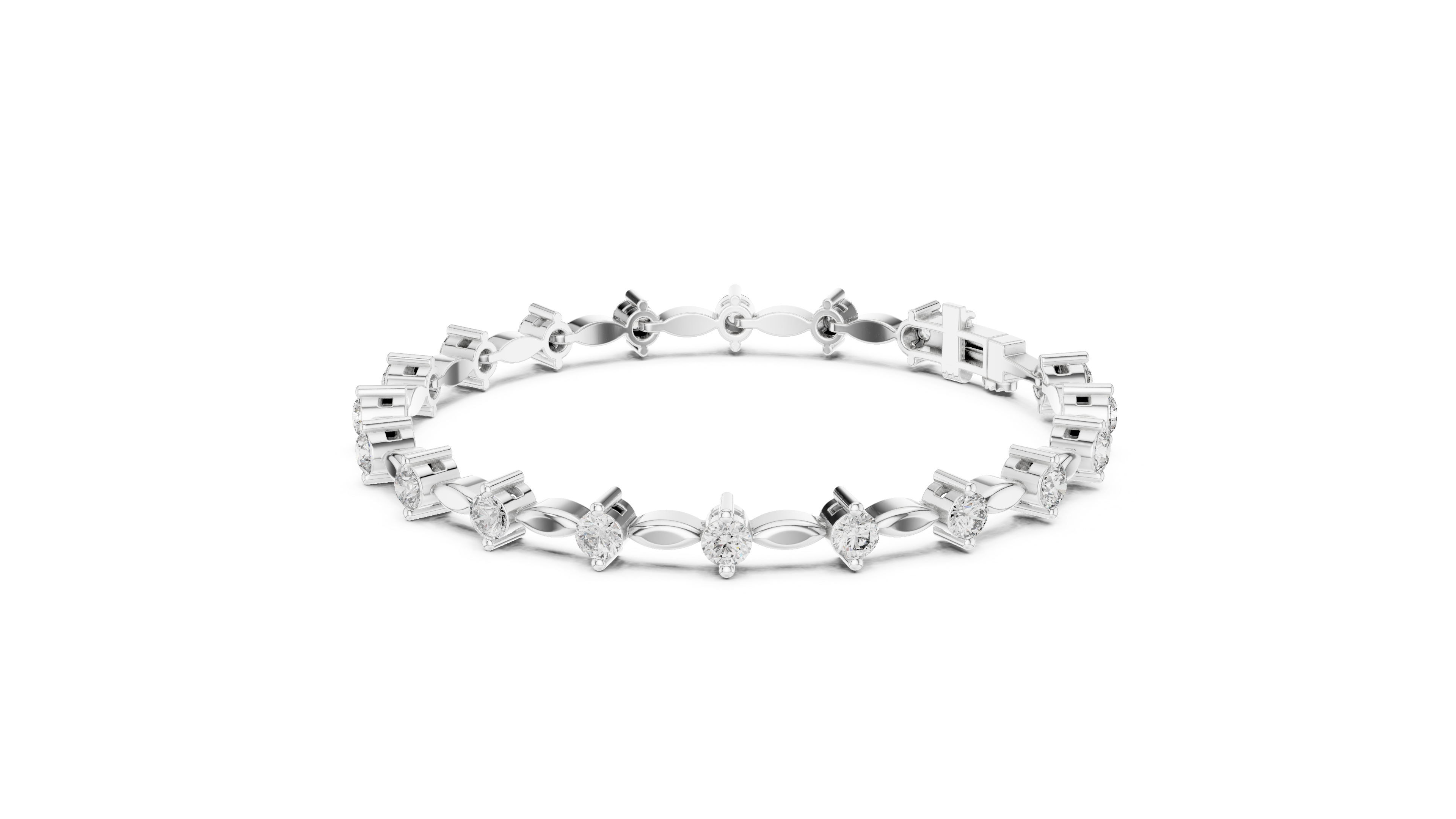 Round Rose Gold Moissanite Tennis Bracelet – Elegant-Like Sparkle