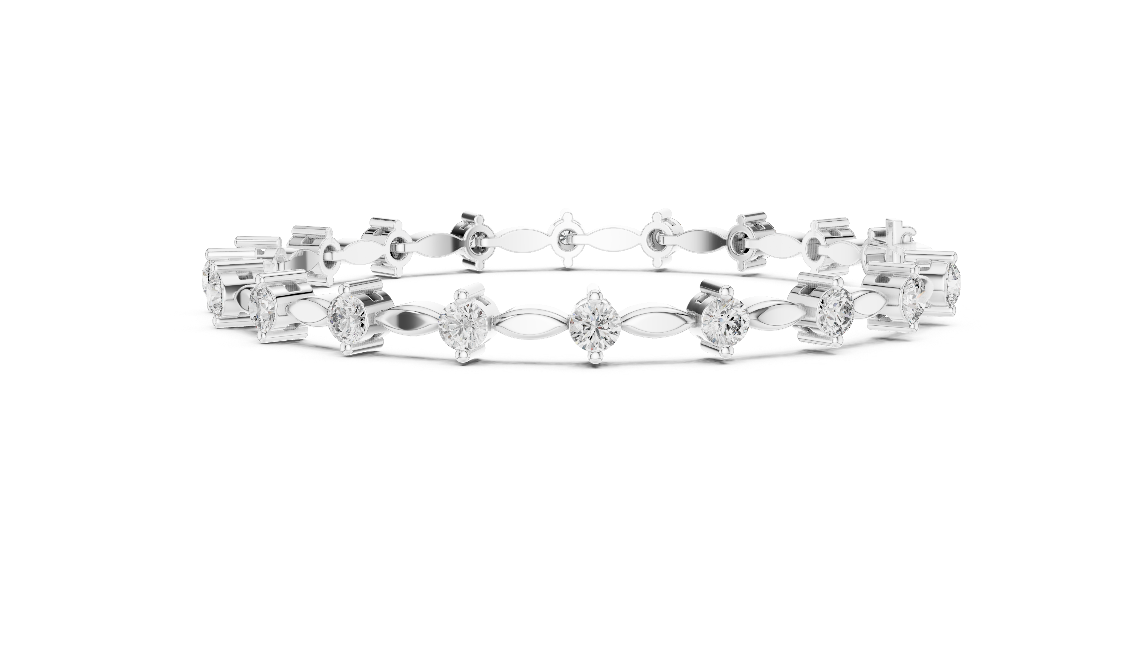 Round Rose Gold Moissanite Tennis Bracelet – Elegant-Like Sparkle