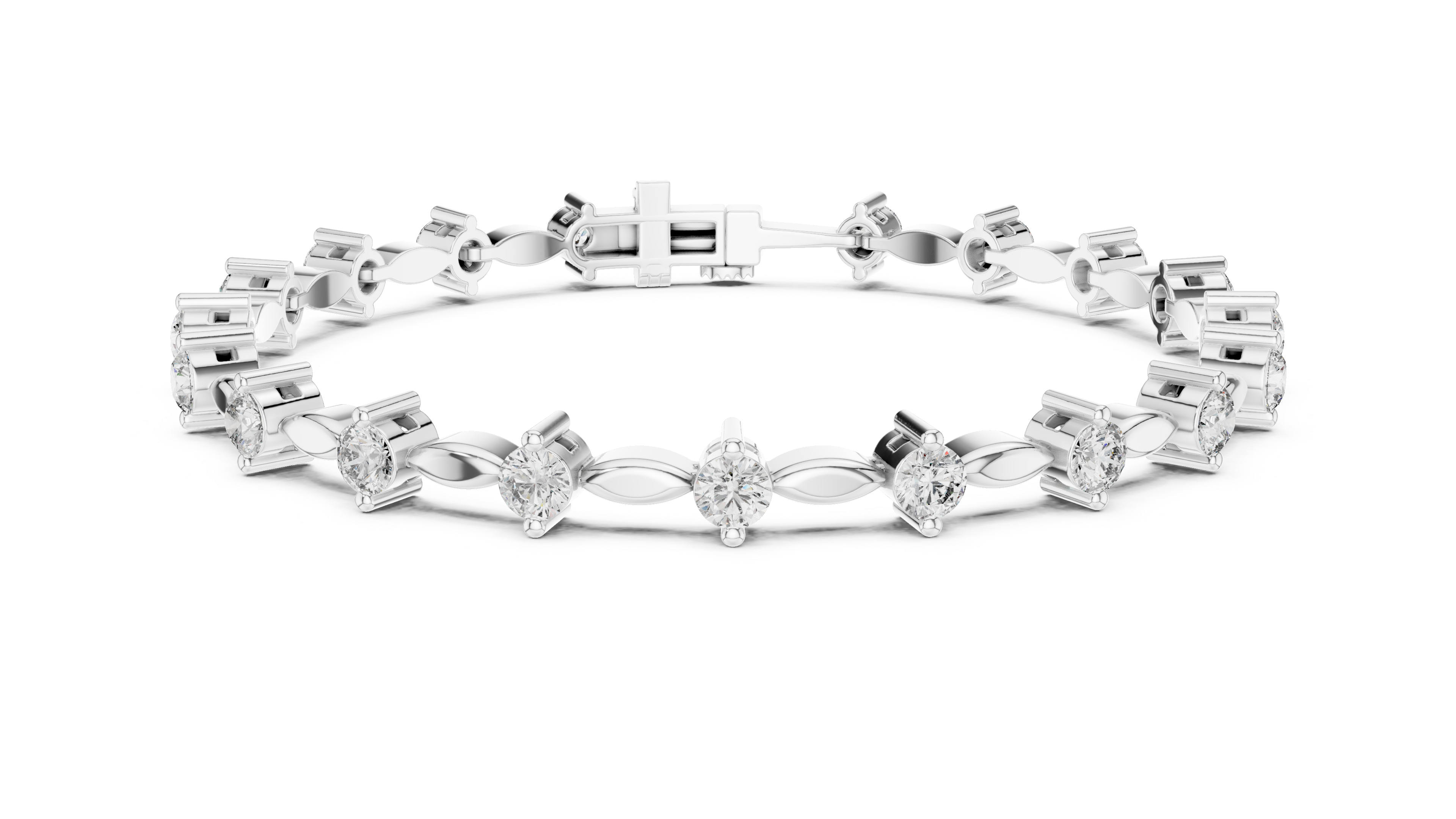 Round Rose Gold Moissanite Tennis Bracelet – Elegant-Like Sparkle