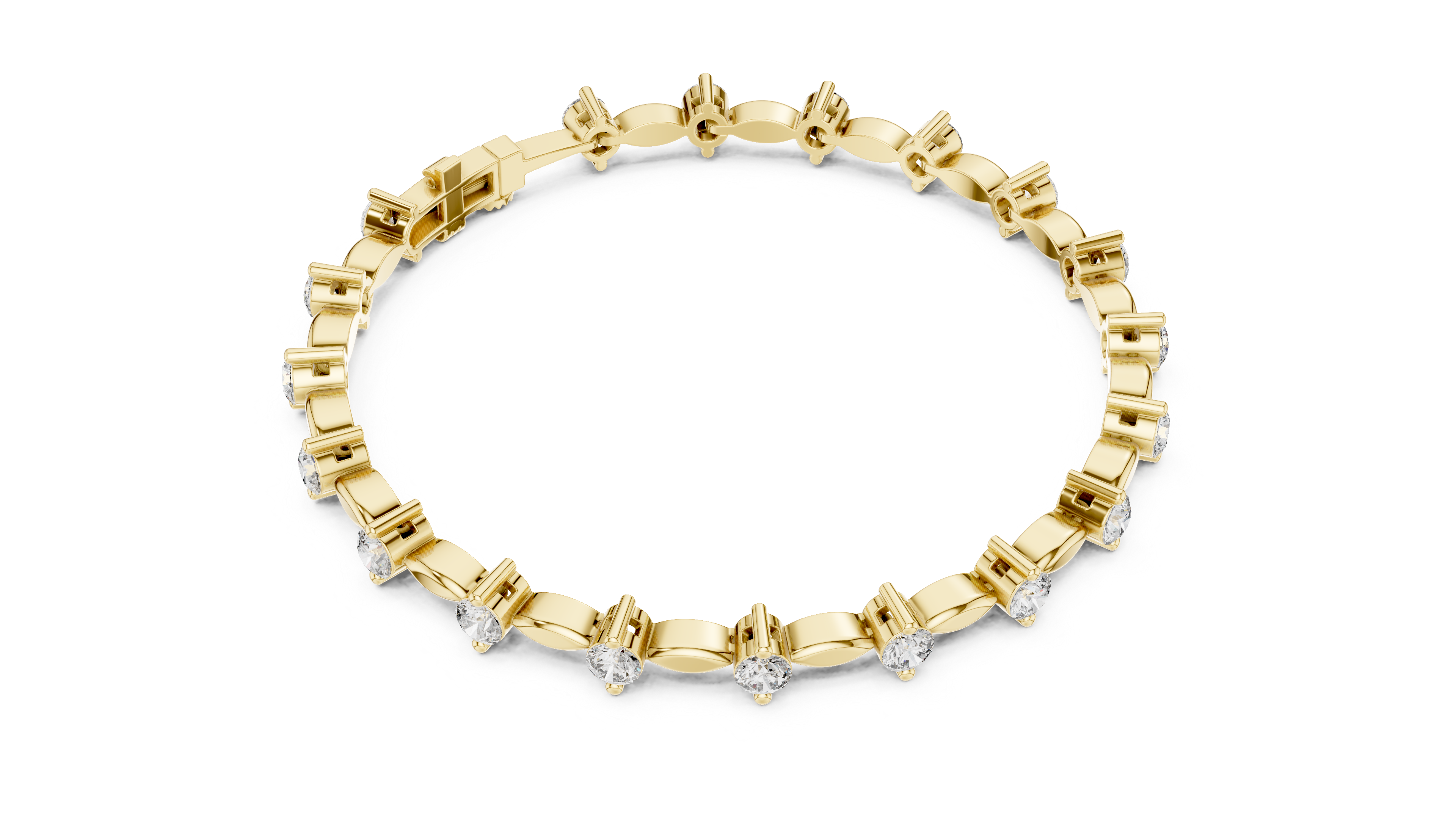 Round Rose Gold Moissanite Tennis Bracelet – Elegant-Like Sparkle