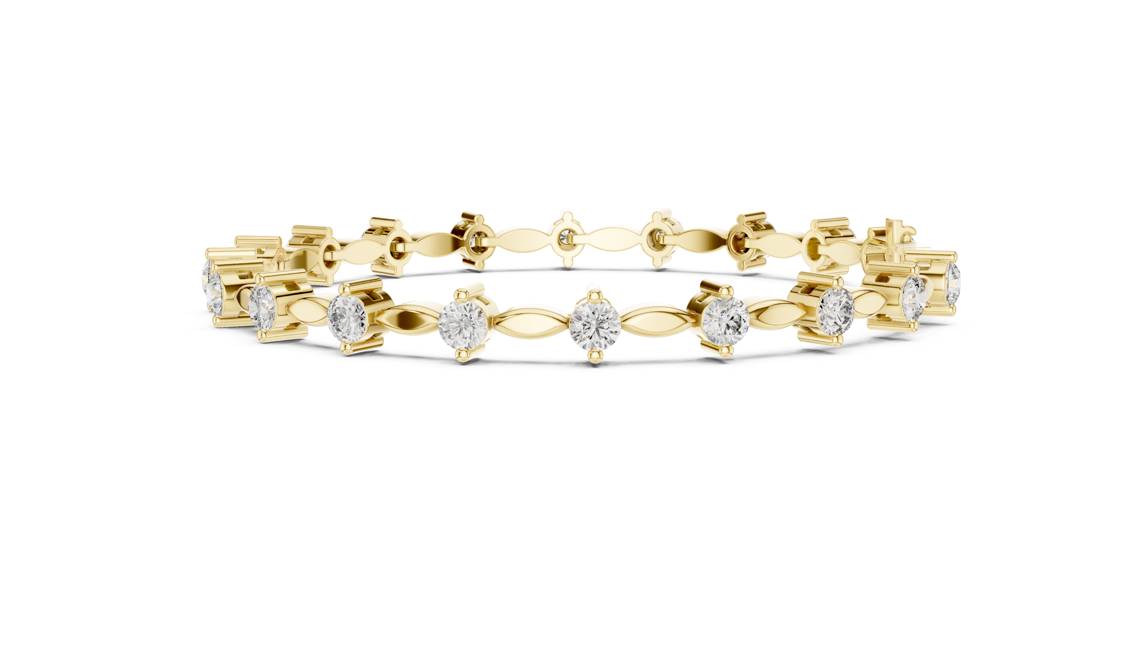 Round Rose Gold Moissanite Tennis Bracelet – Elegant-Like Sparkle
