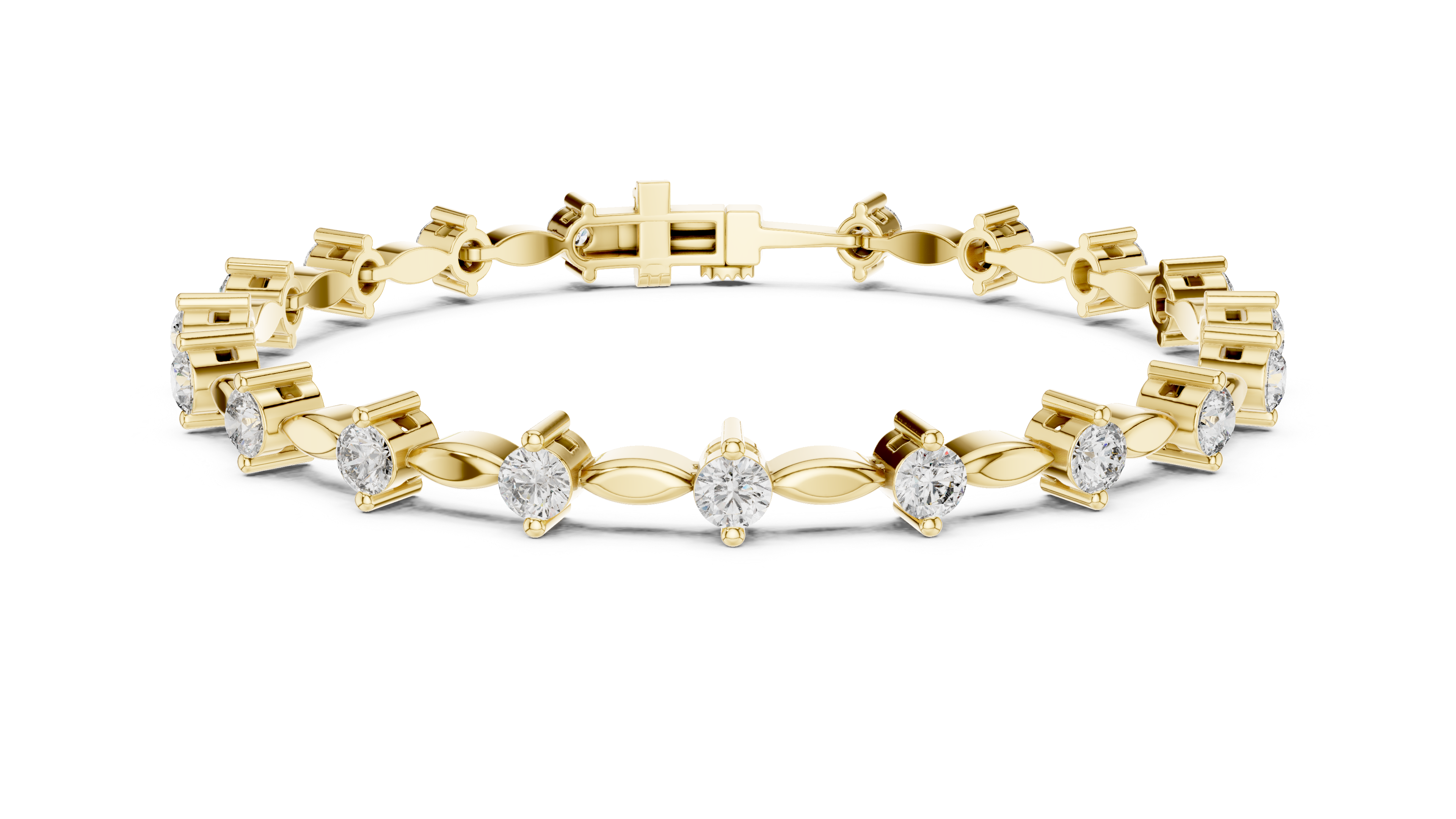 Round Rose Gold Moissanite Tennis Bracelet – Elegant-Like Sparkle