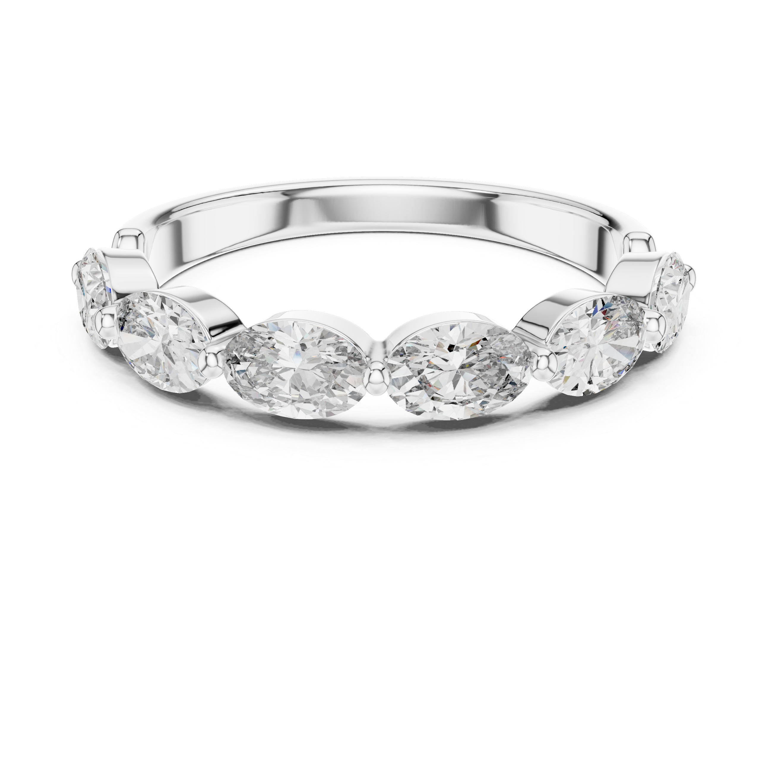Marquise Cut Brilliant Moissanite VVS1 Eternity Band