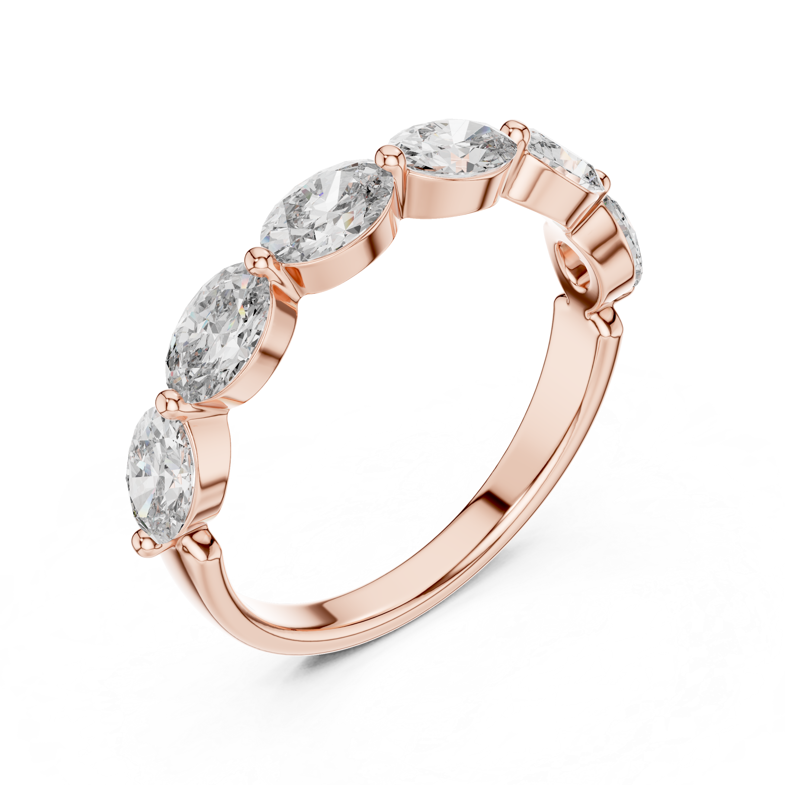 Marquise Cut Brilliant Moissanite VVS1 Eternity Band