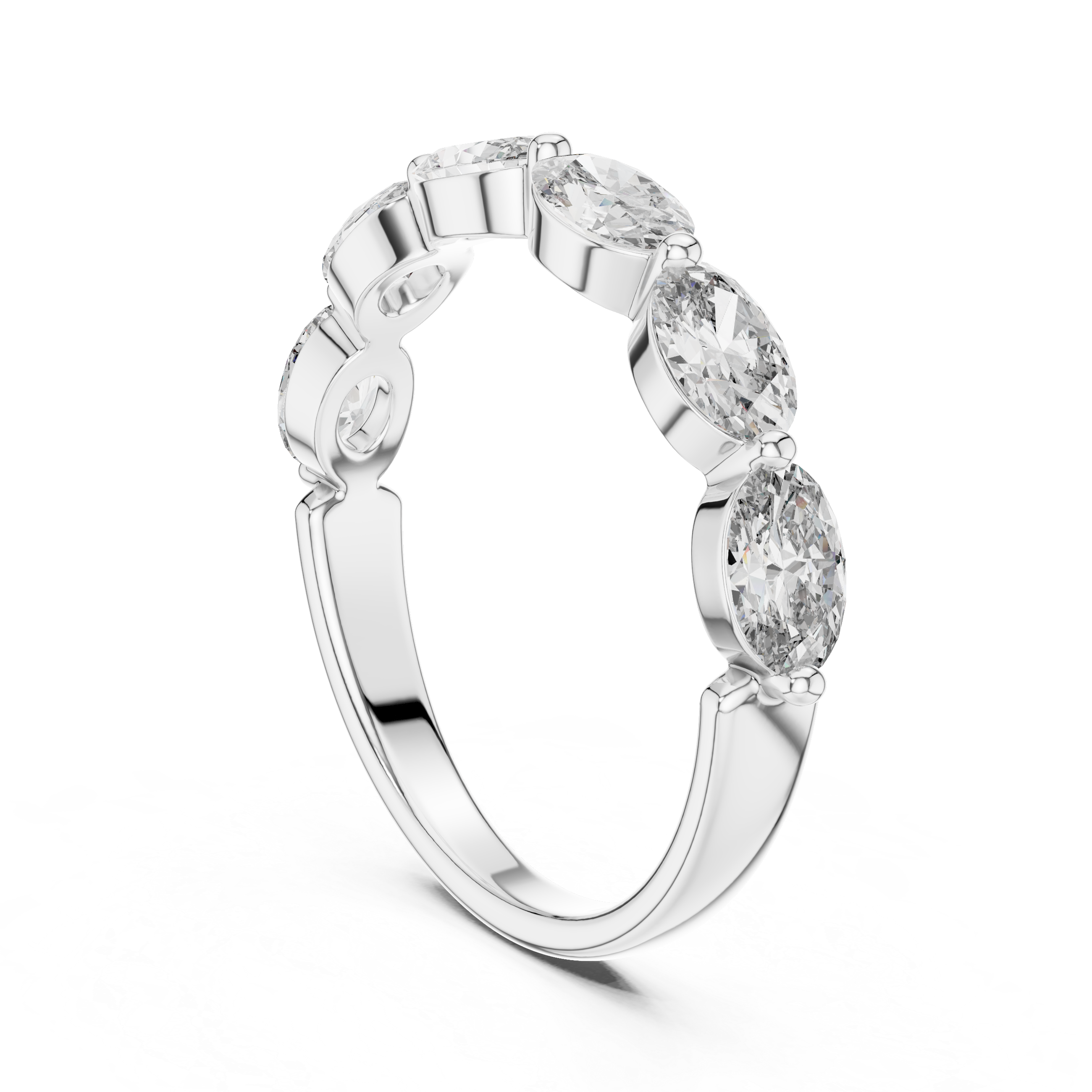 Marquise Cut Brilliant Moissanite VVS1 Eternity Band