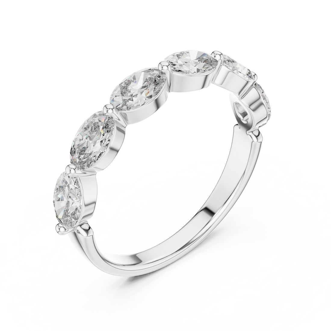 Marquise Cut Brilliant Moissanite VVS1 Eternity Band