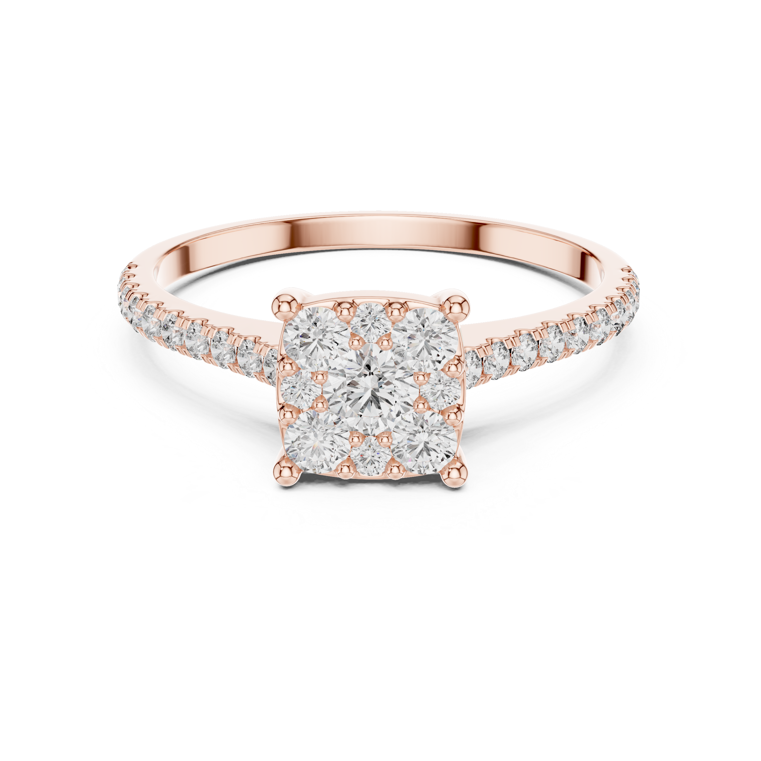 Round Cut Brilliant Moissanite VVS1 Eternity Engagement Ring
