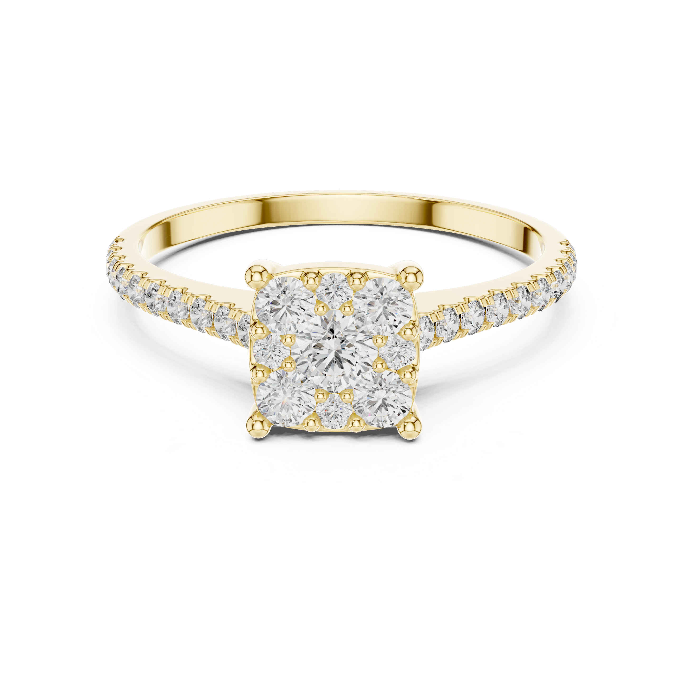Round Cut Brilliant Moissanite VVS1 Eternity Engagement Ring