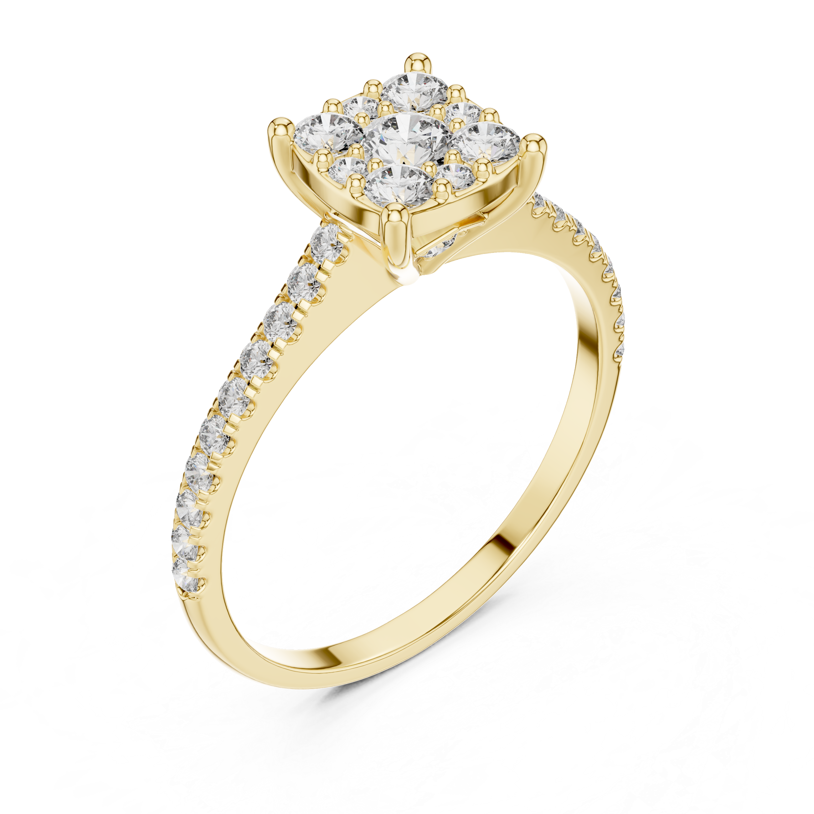 Round Cut Brilliant Moissanite VVS1 Eternity Engagement Ring