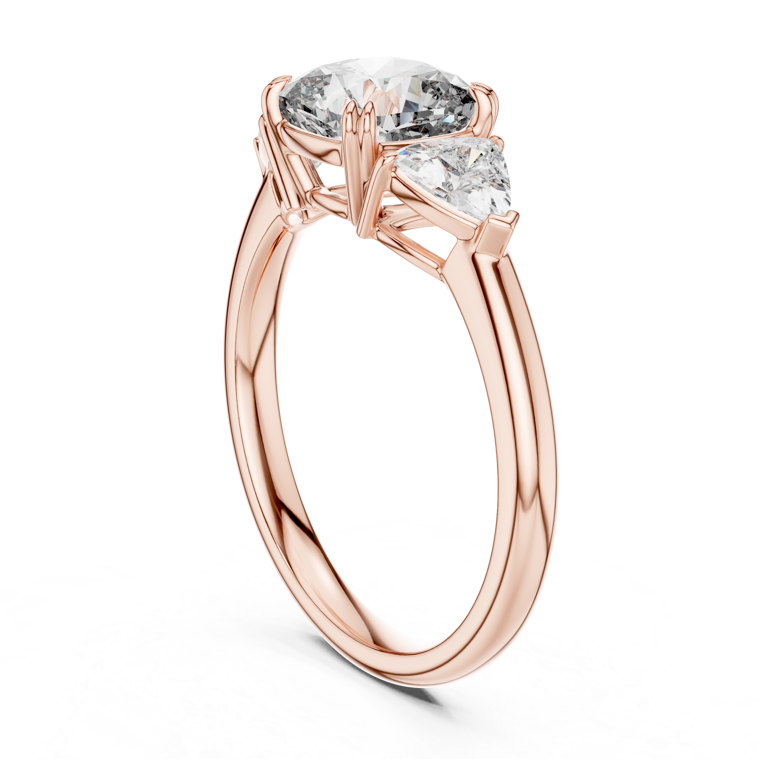 Cushion And Trillion Cut Brilliant Moissanite VVS1 Eternity Engagement Ring