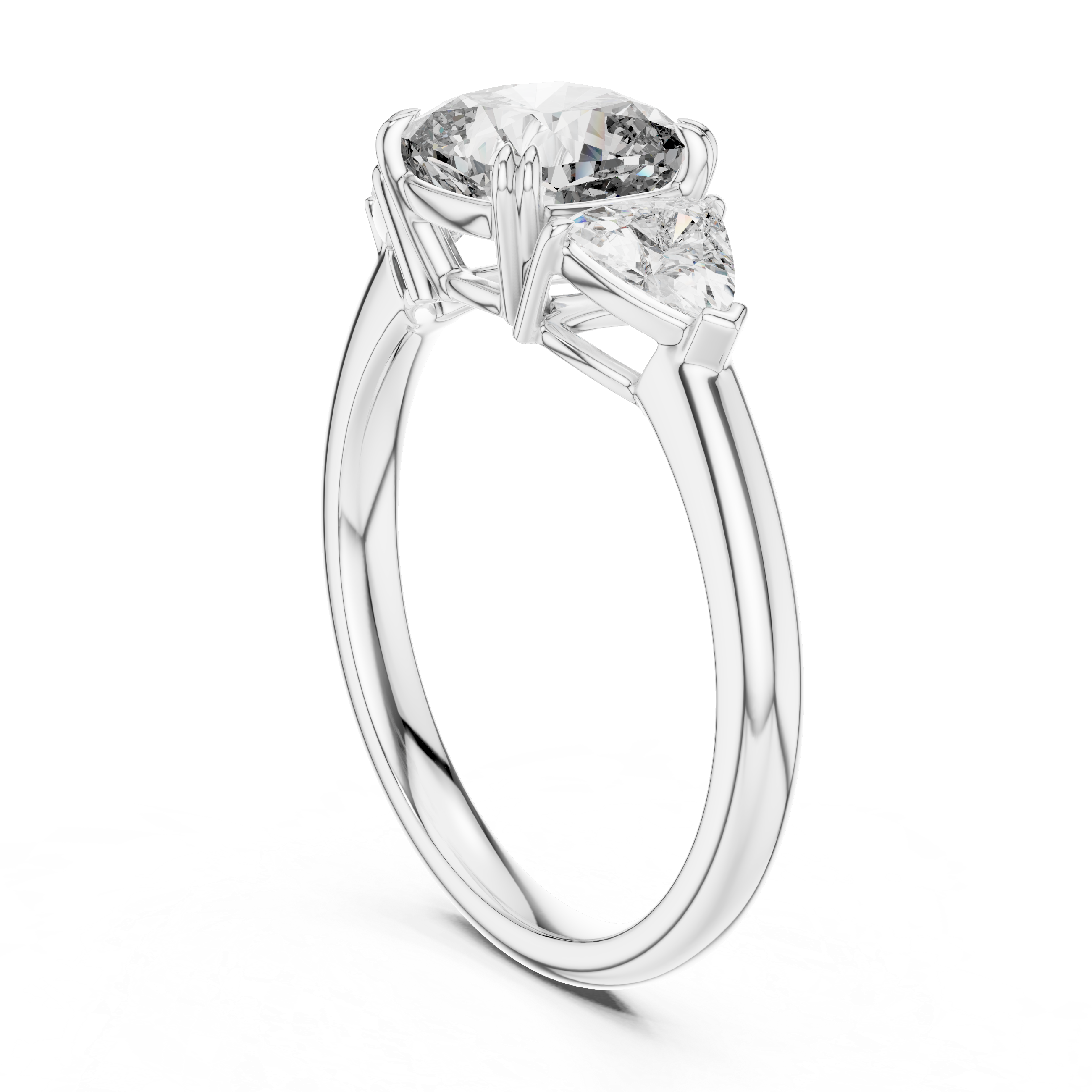 Cushion And Trillion Cut Brilliant Moissanite VVS1 Eternity Engagement Ring