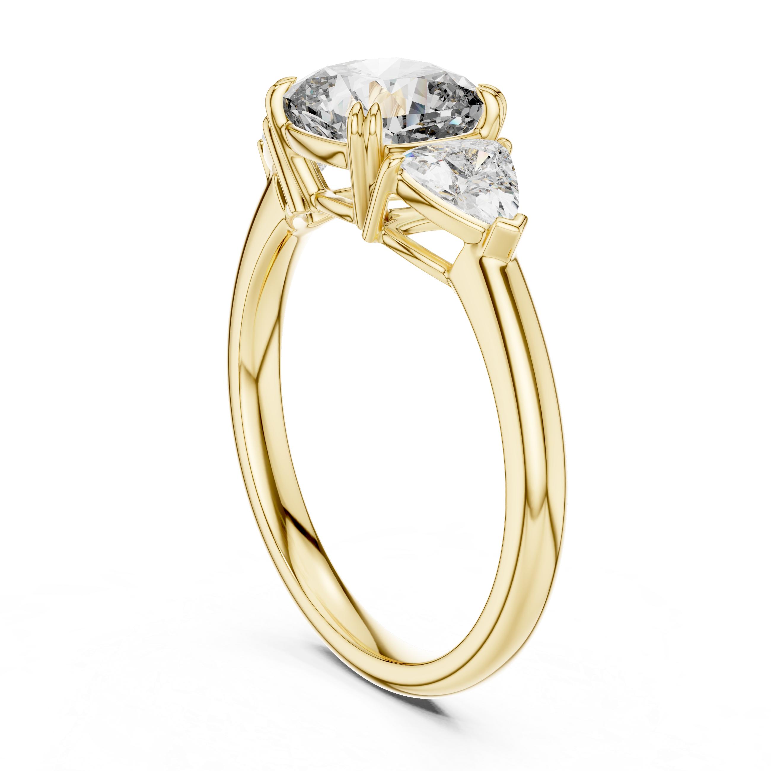 Cushion And Trillion Cut Brilliant Moissanite VVS1 Eternity Engagement Ring