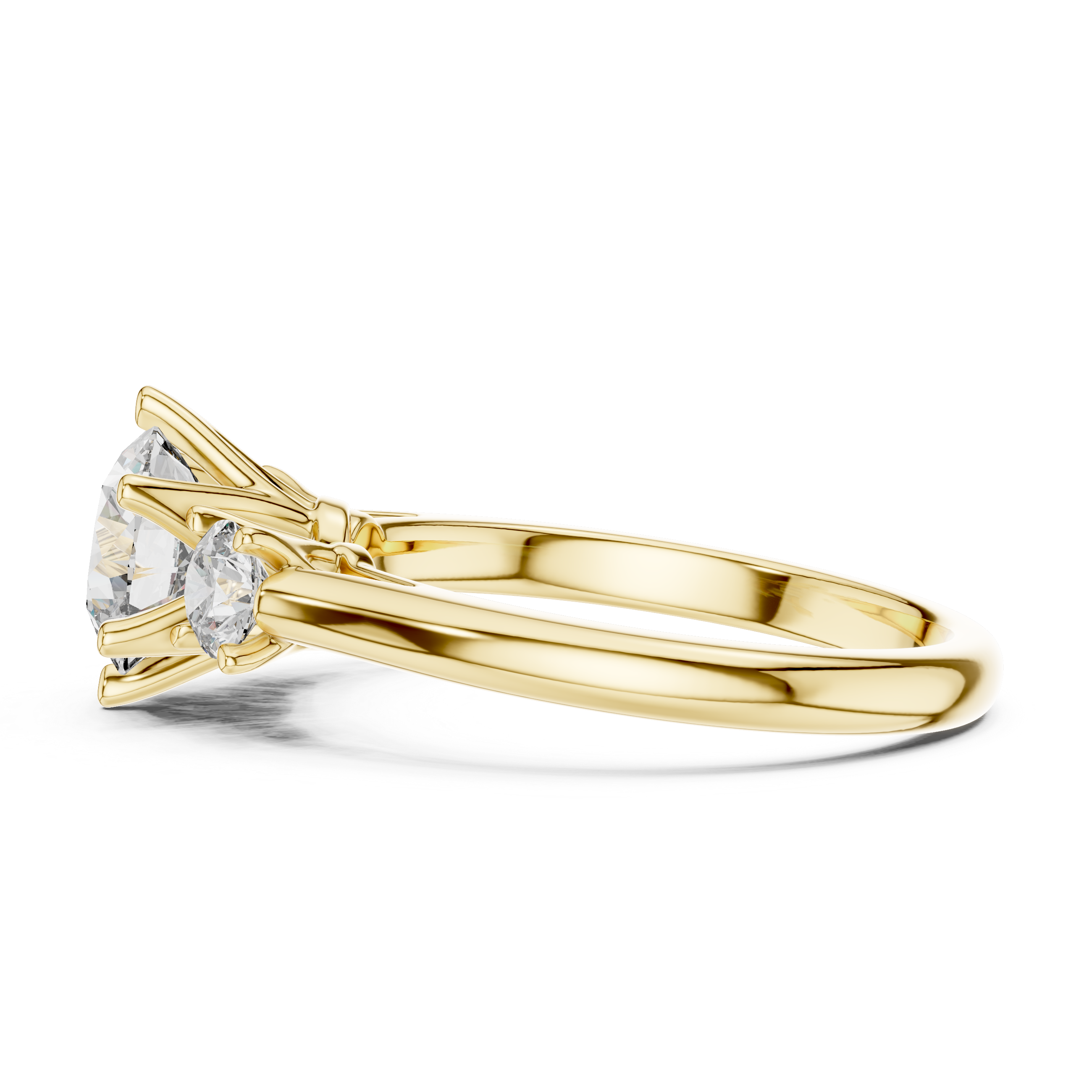 Round Cut Brilliant Moissanite VVS1 Eternity Engagement Ring
