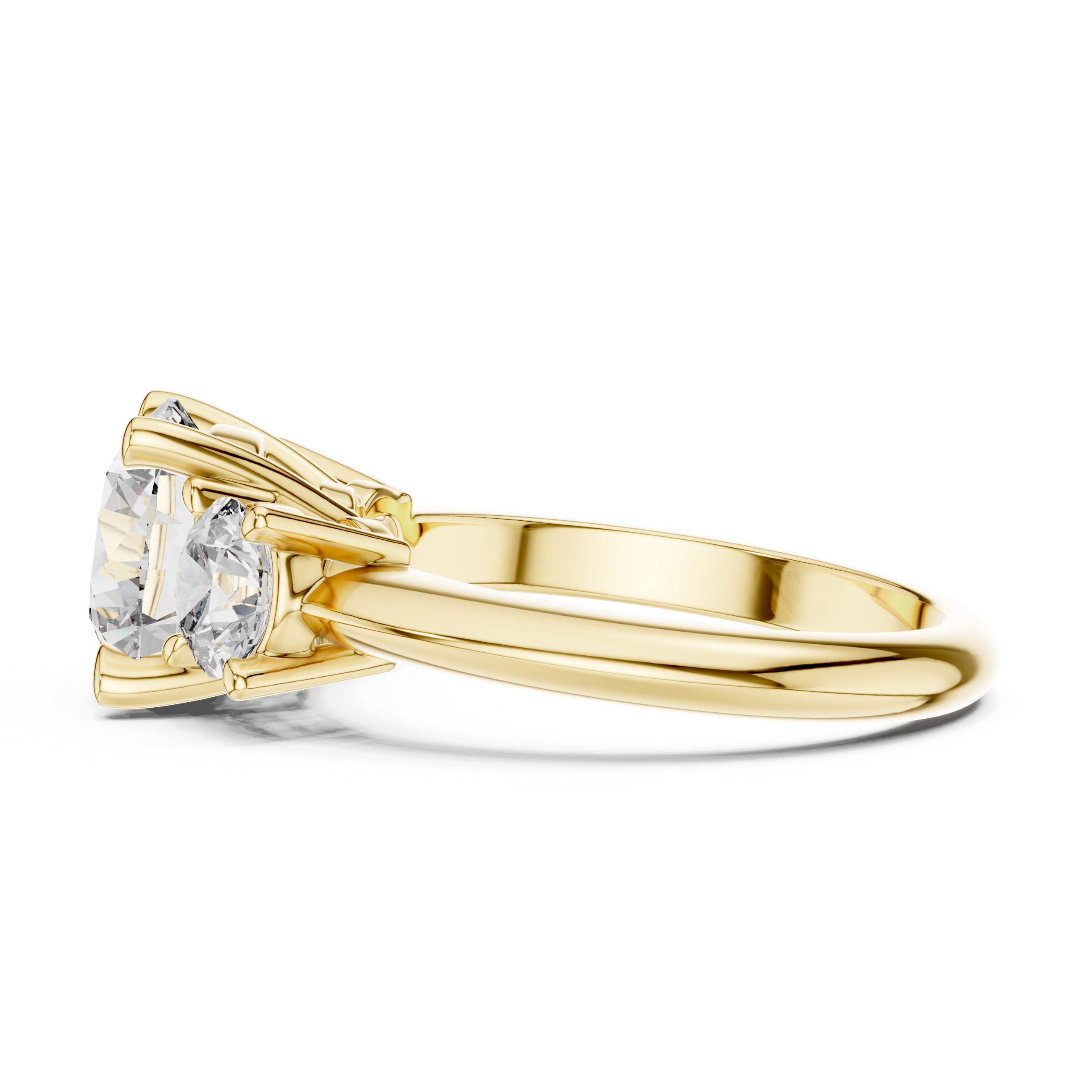Round Cut Brilliant Moissanite VVS1 Eternity Engagement Ring