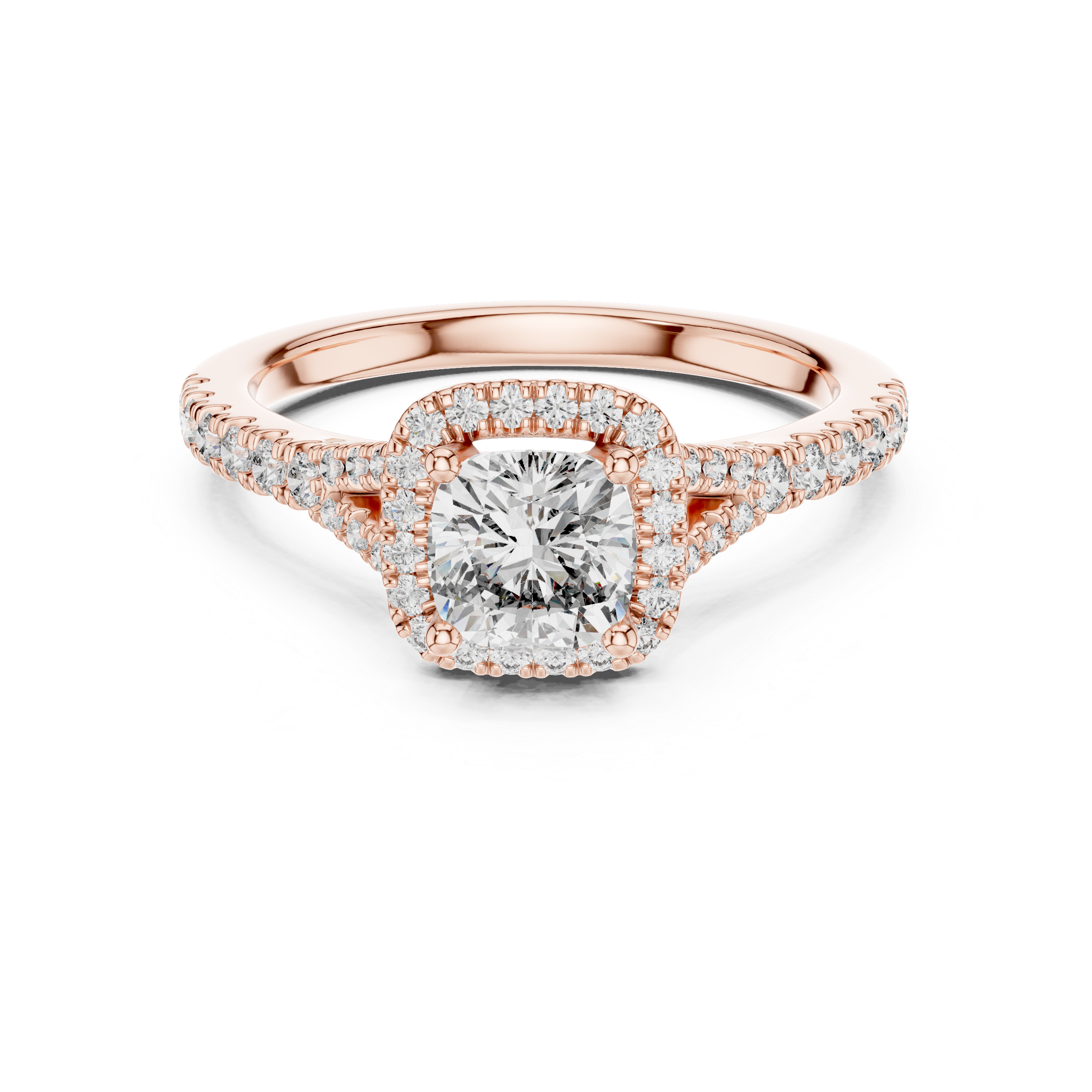 Cushion And Round Cut Brilliant Moissanite VVS1 Eternity Engagement Ring