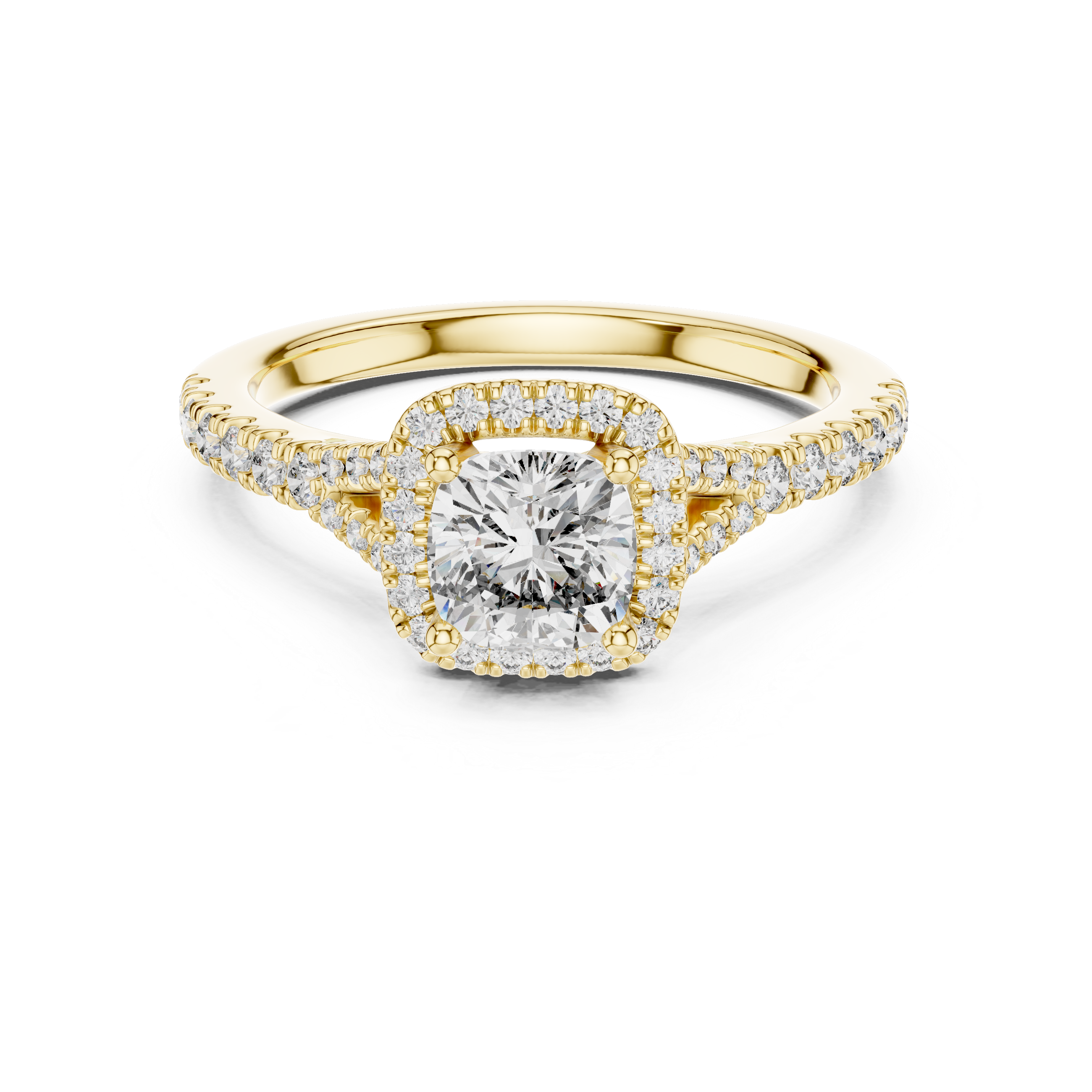 Cushion And Round Cut Brilliant Moissanite VVS1 Eternity Engagement Ring