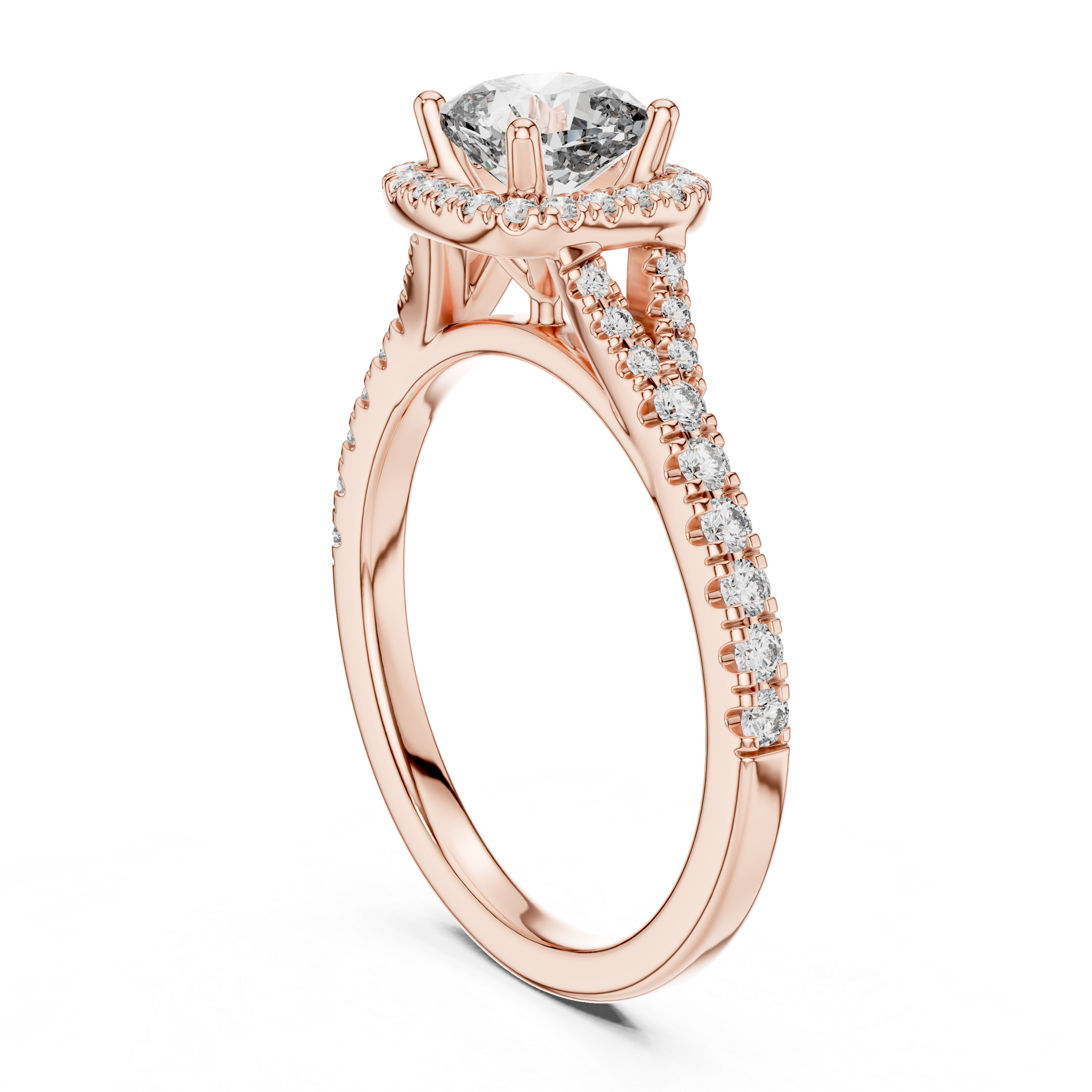Cushion And Round Cut Brilliant Moissanite VVS1 Eternity Engagement Ring