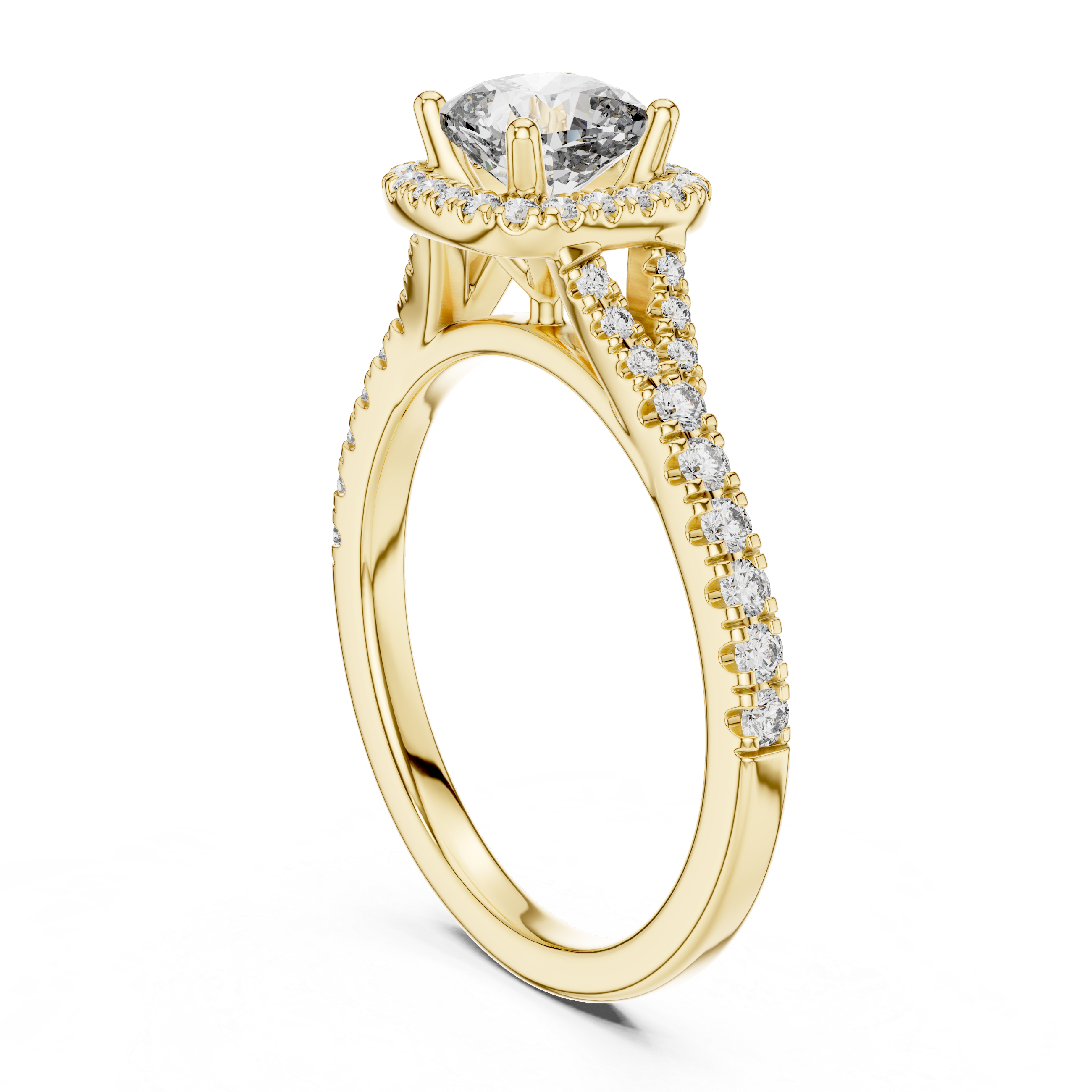 Cushion And Round Cut Brilliant Moissanite VVS1 Eternity Engagement Ring