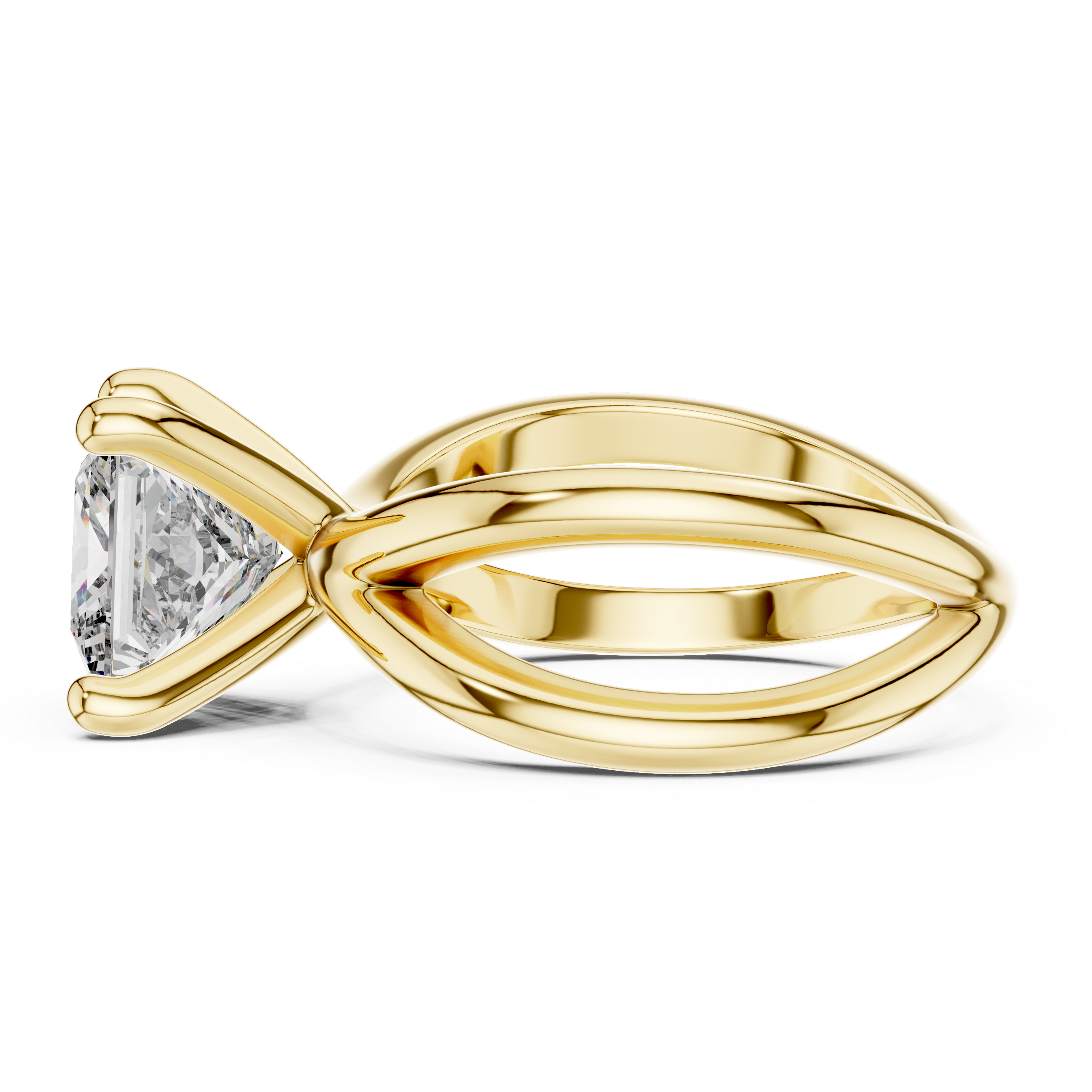 Princess Cut Brilliant Moissanite VVS1 Eternity Engagement Ring