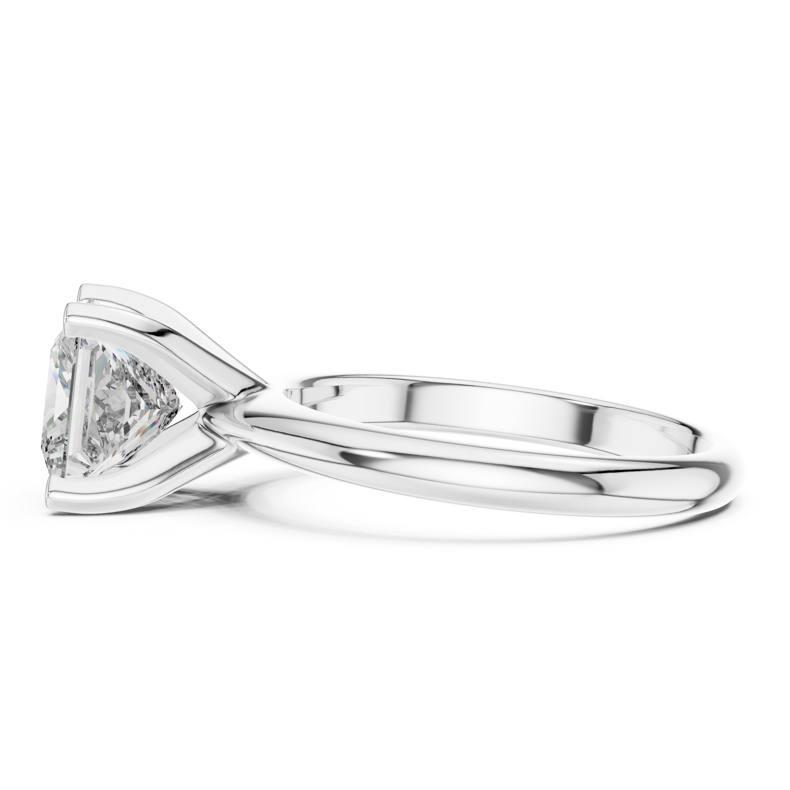 Princess Cut Brilliant Moissanite VVS1 Eternity Engagement Ring