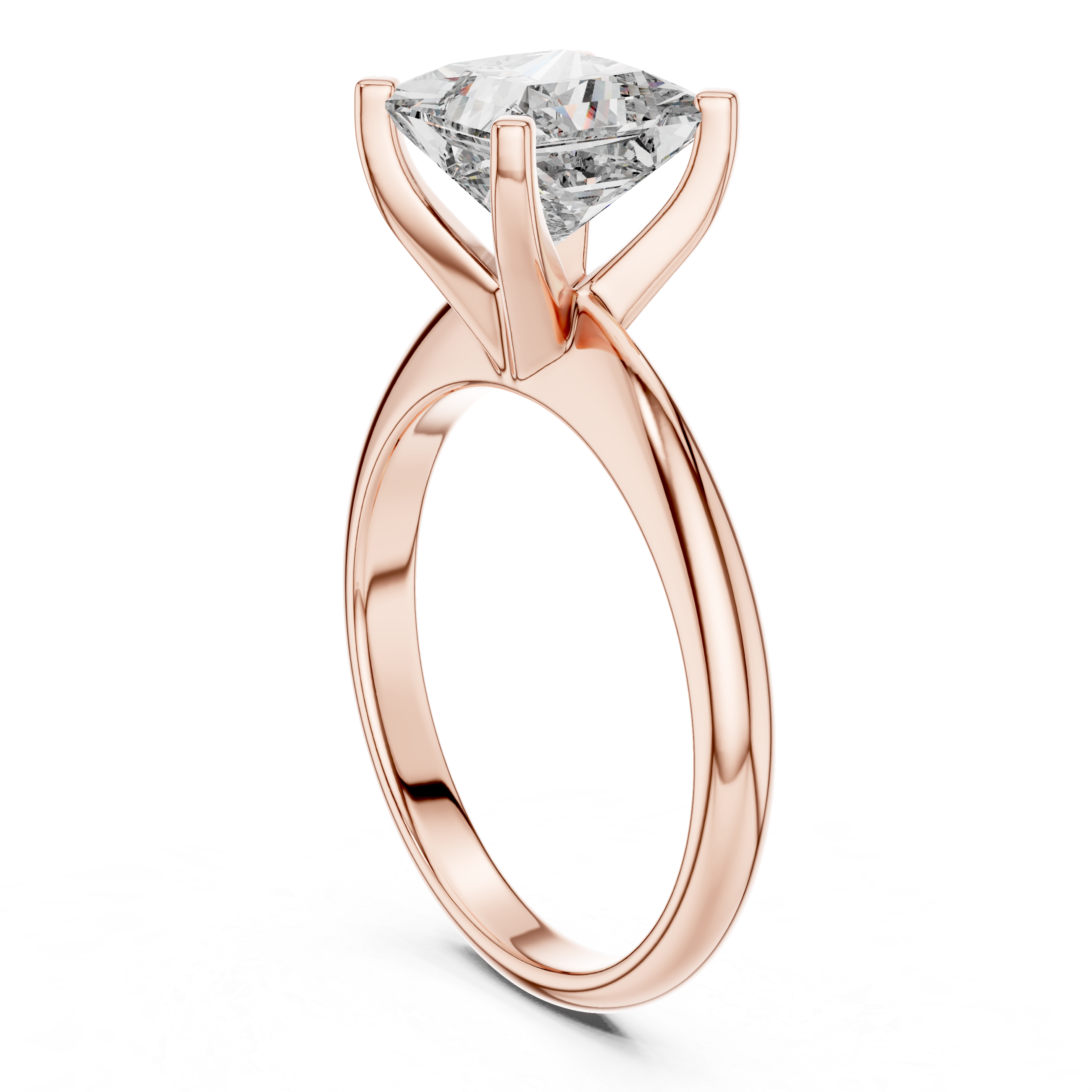 Princess Cut Brilliant Moissanite VVS1 Eternity Engagement Ring