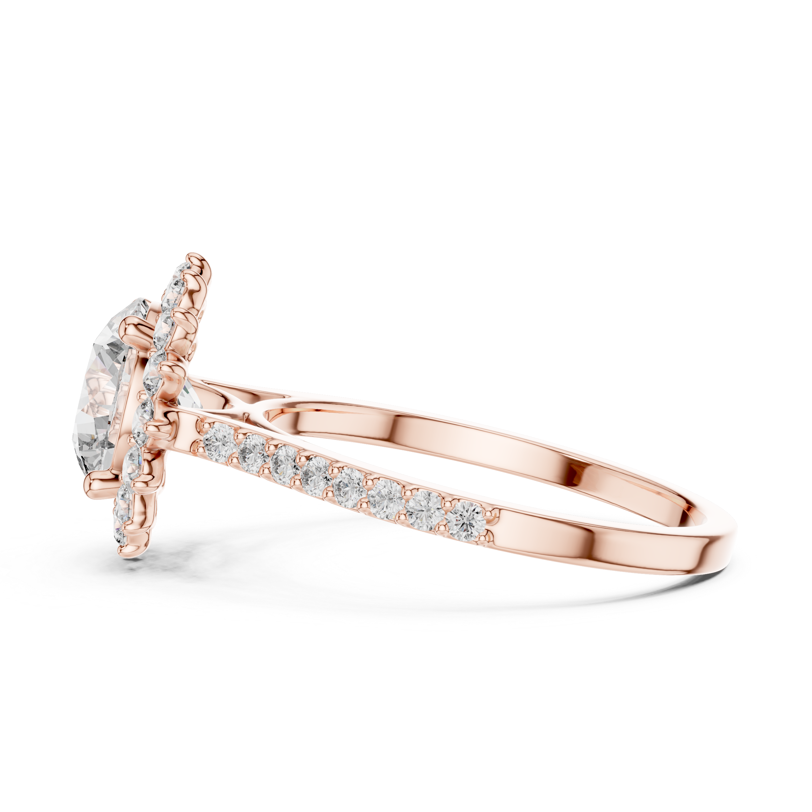 Round Cut Brilliant Moissanite VVS1 Eternity Engagement Ring