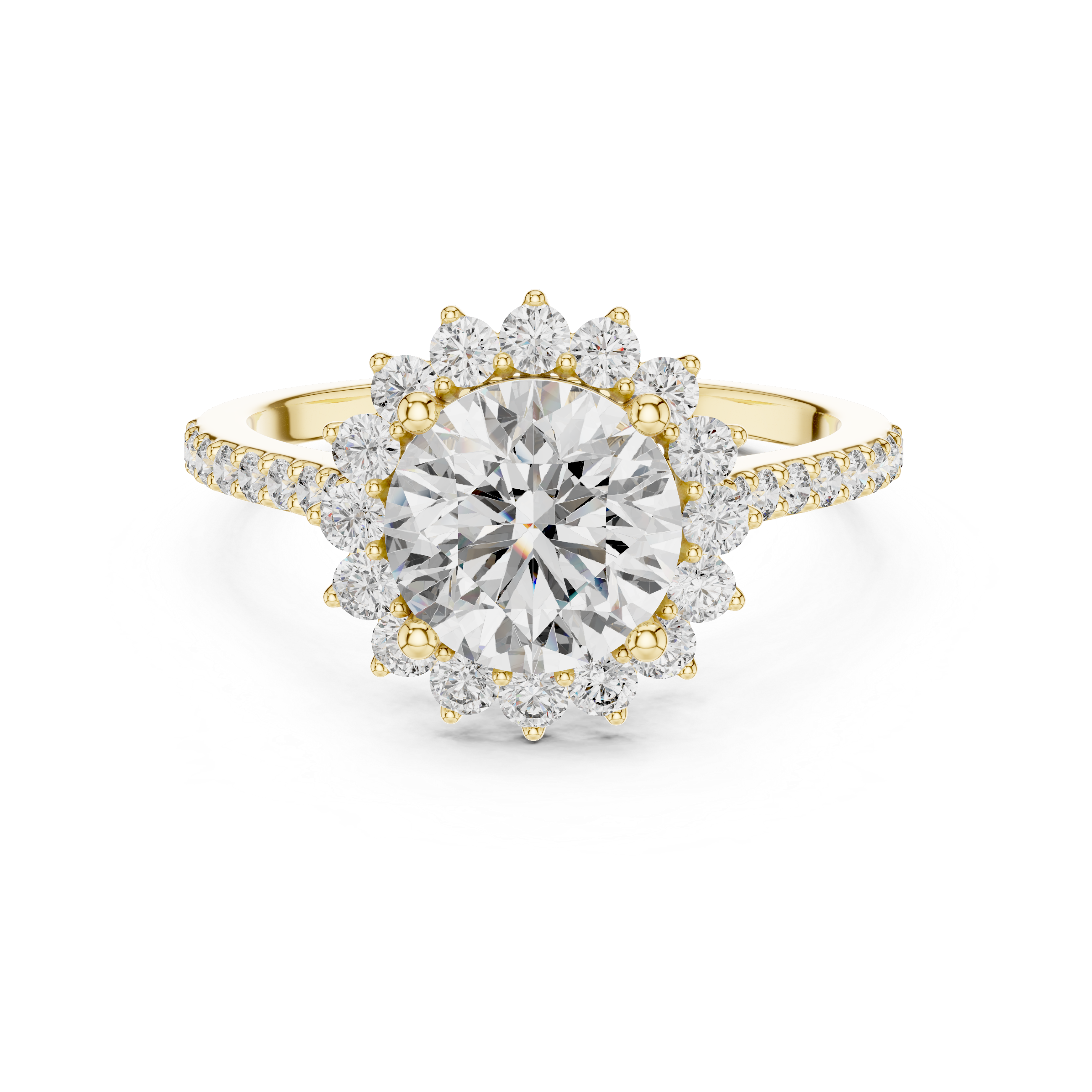 Round Cut Brilliant Moissanite VVS1 Eternity Engagement Ring