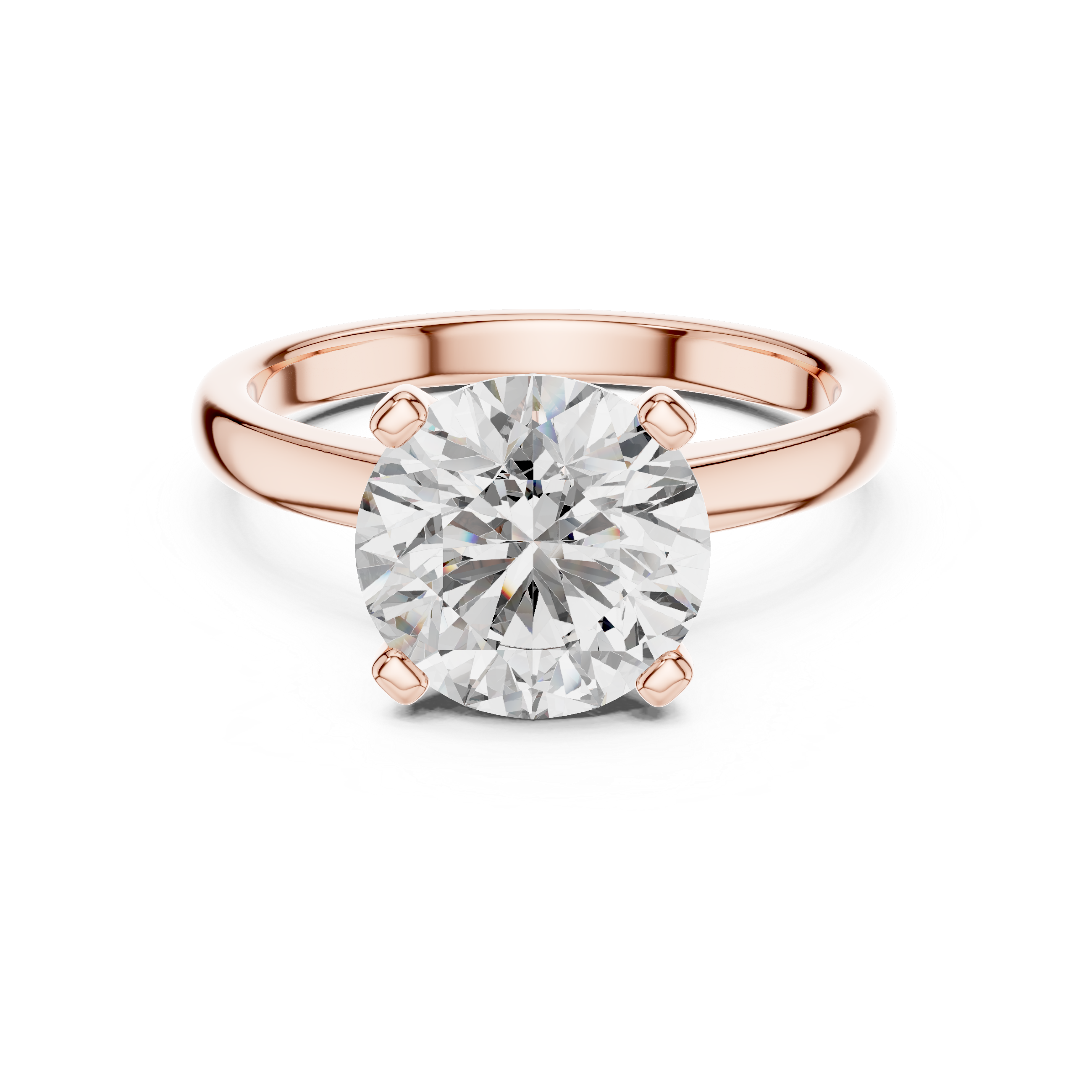 Round Cut Brilliant Moissanite VVS1 Eternity Engagement Ring