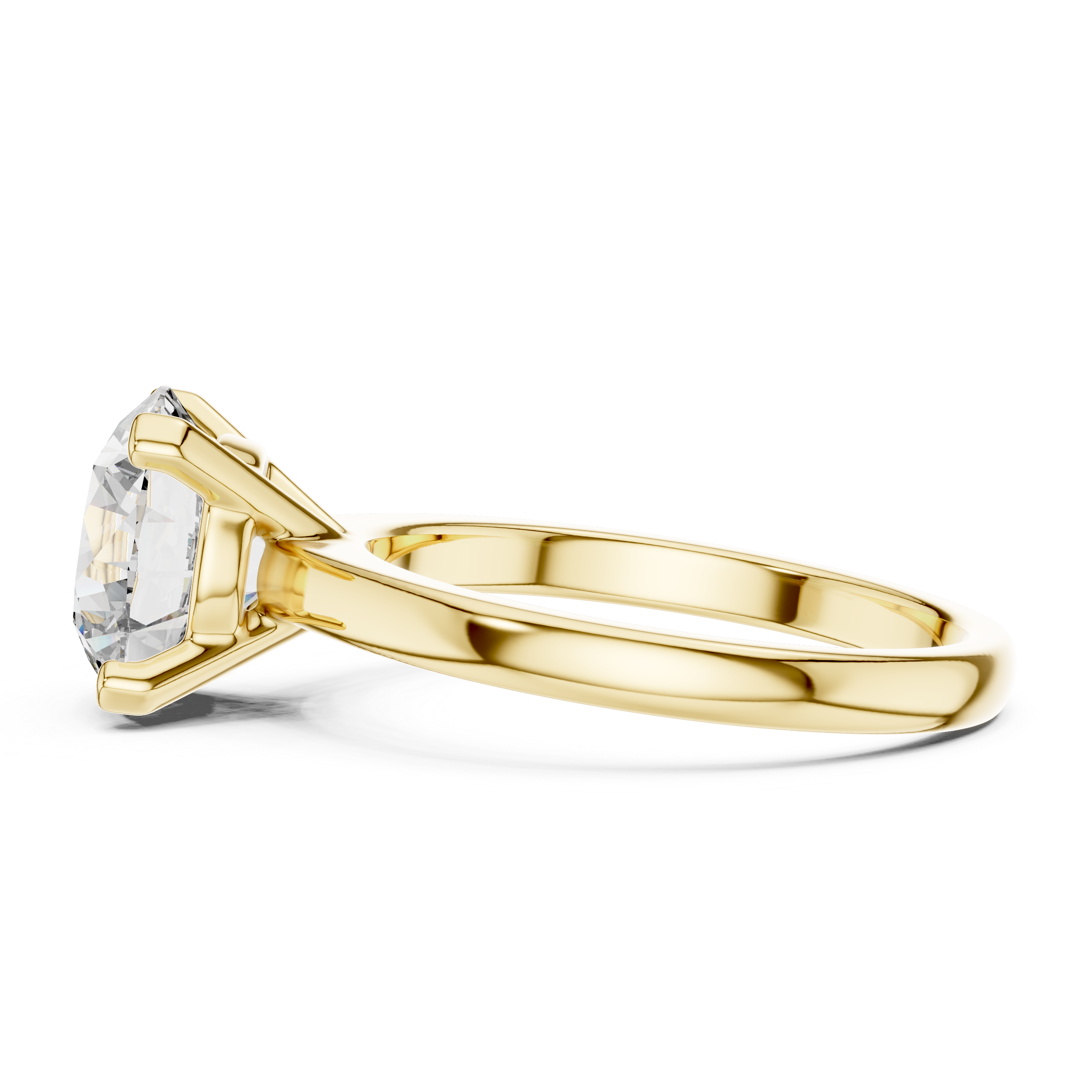 Round Cut Brilliant Moissanite VVS1 Eternity Engagement Ring