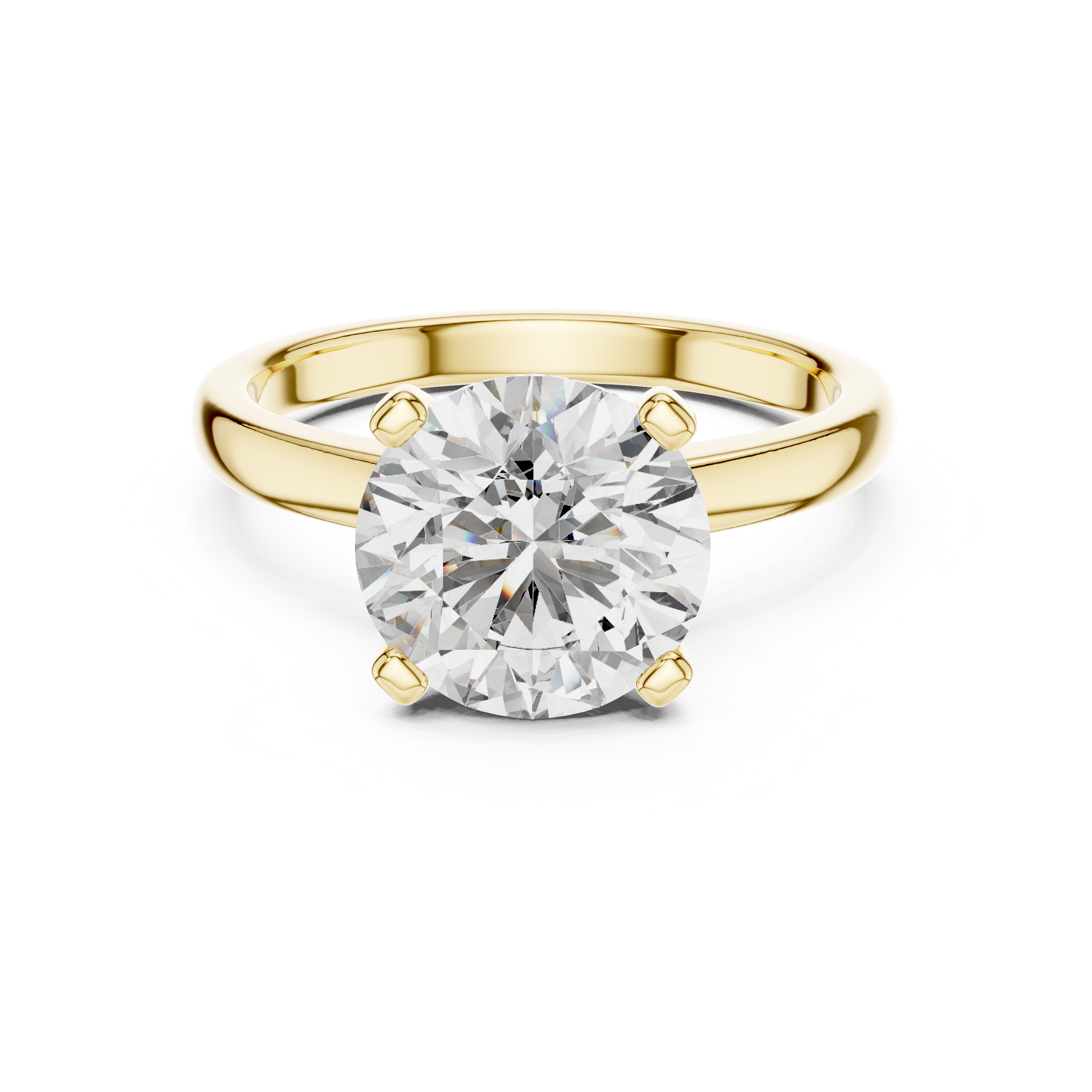 Round Cut Brilliant Moissanite VVS1 Eternity Engagement Ring