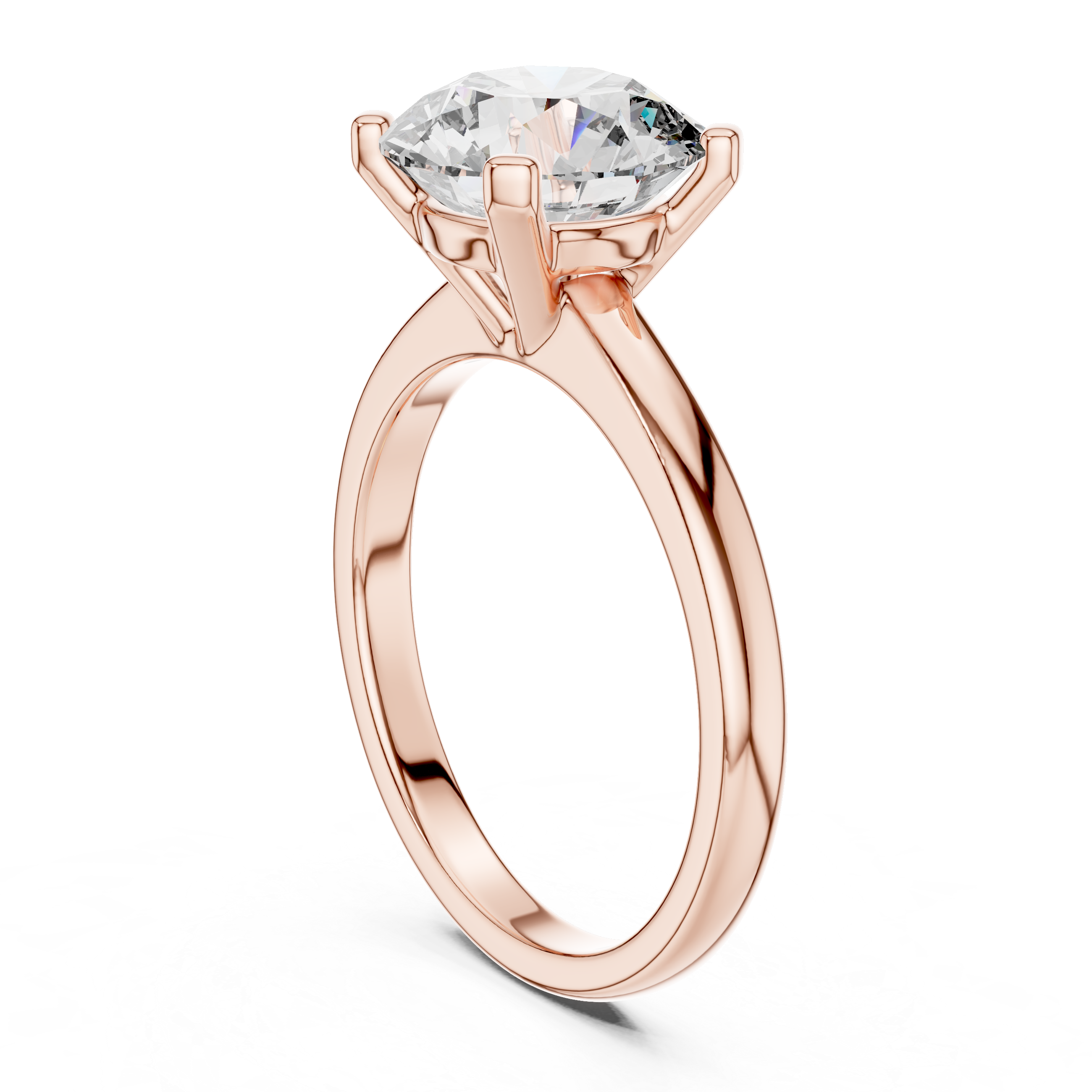 Round Cut Brilliant Moissanite VVS1 Eternity Engagement Ring