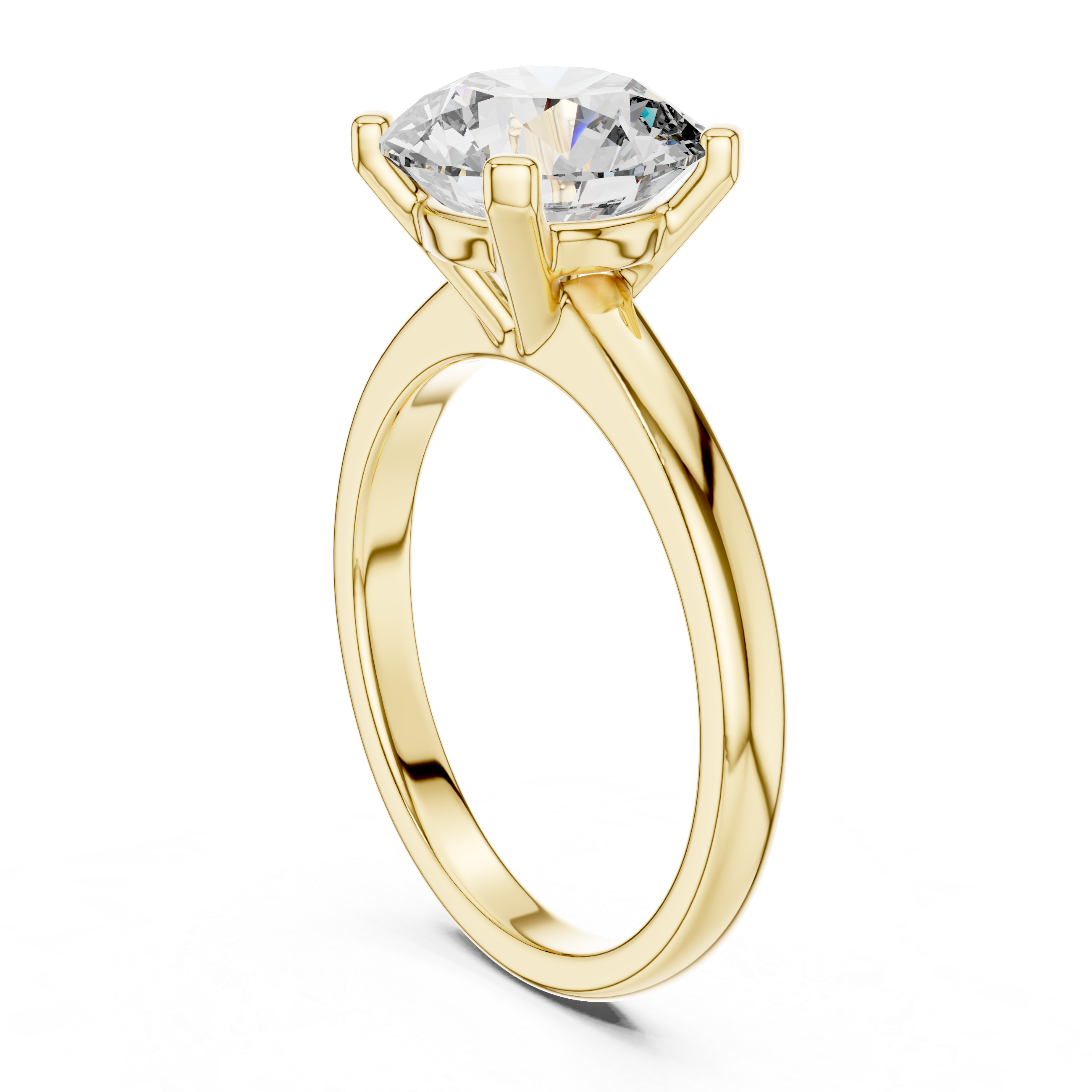 Round Cut Brilliant Moissanite VVS1 Eternity Engagement Ring