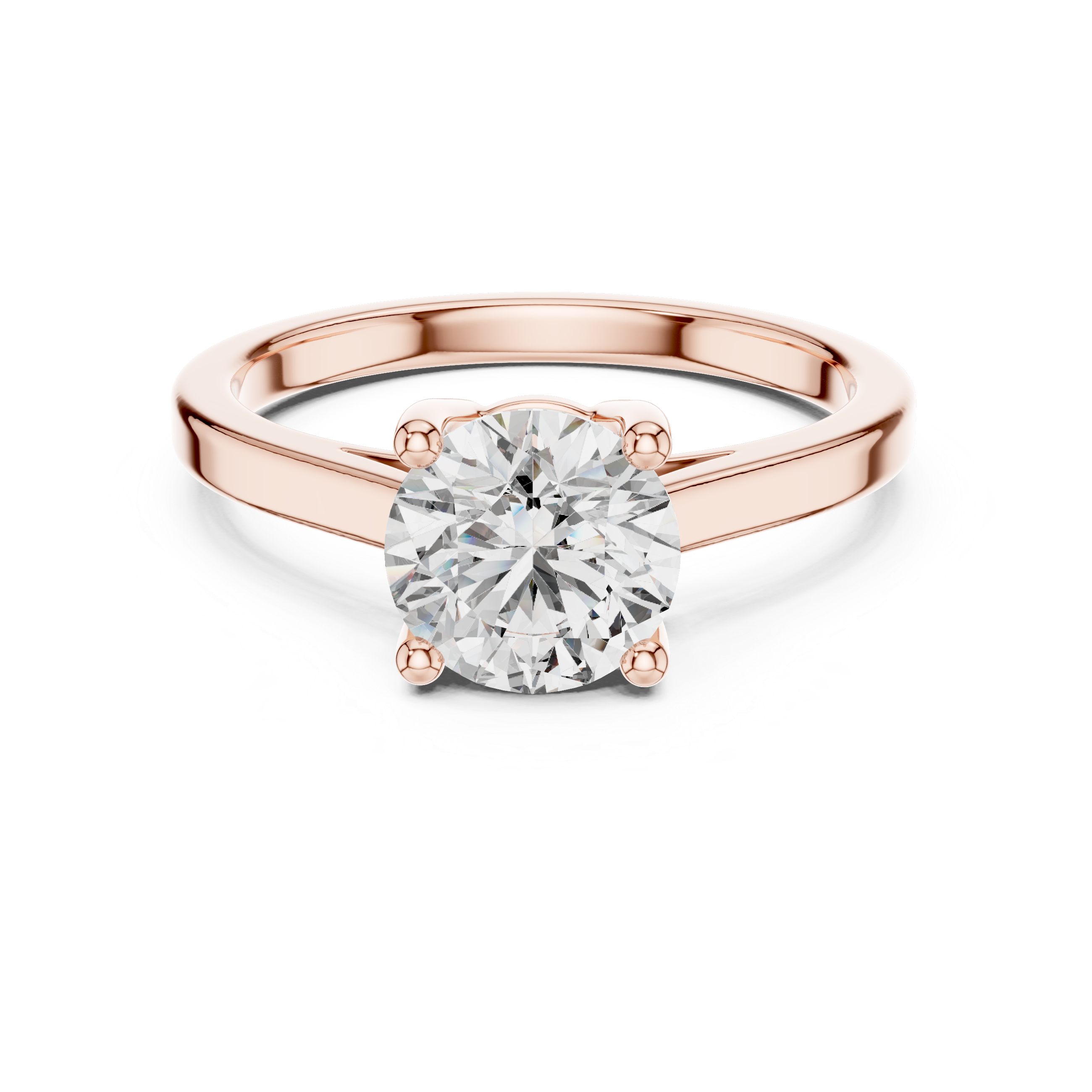 Round Cut Brilliant Moissanite VVS1 Eternity Engagement Ring
