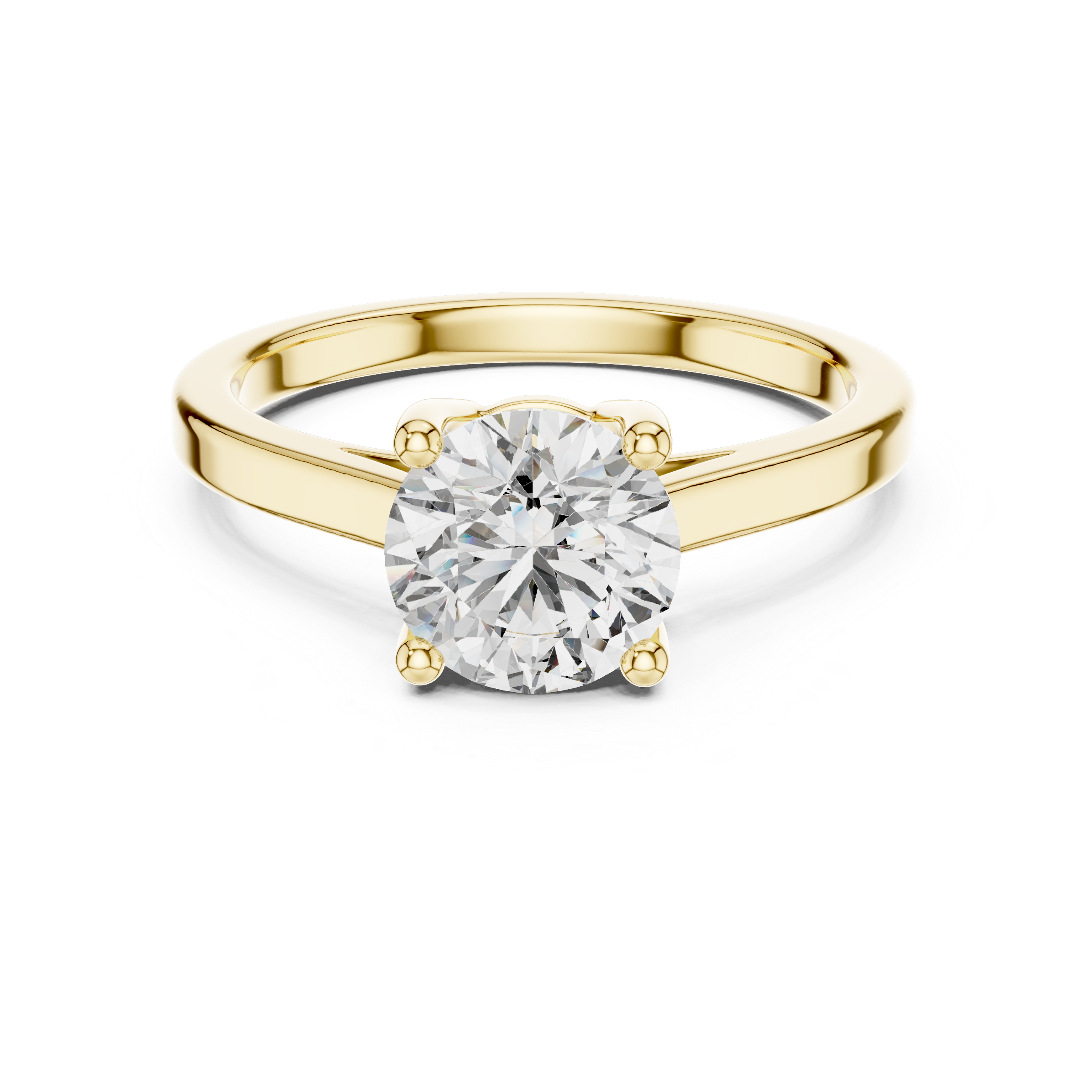 Round Cut Brilliant Moissanite VVS1 Eternity Engagement Ring