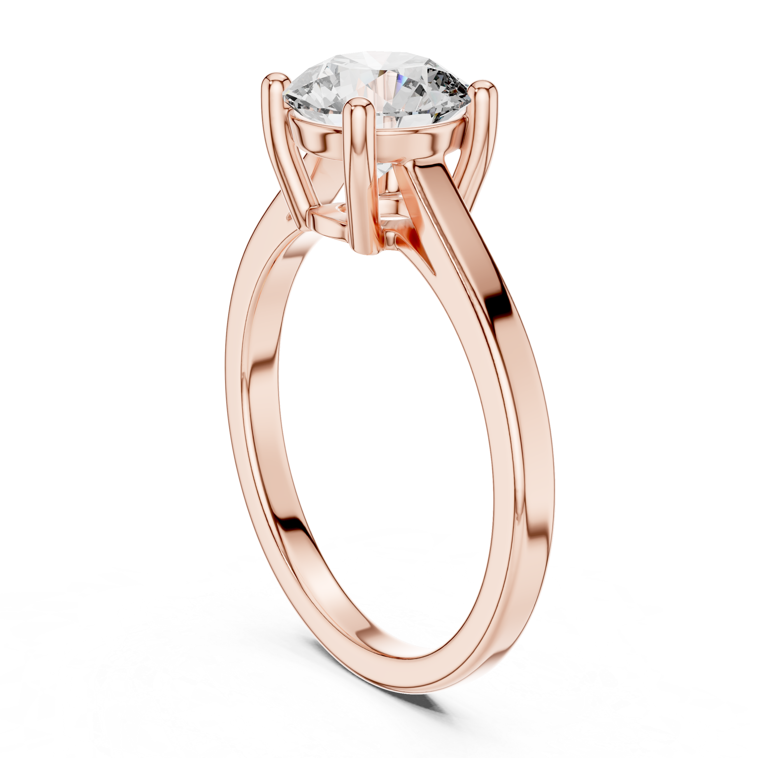 Round Cut Brilliant Moissanite VVS1 Eternity Engagement Ring